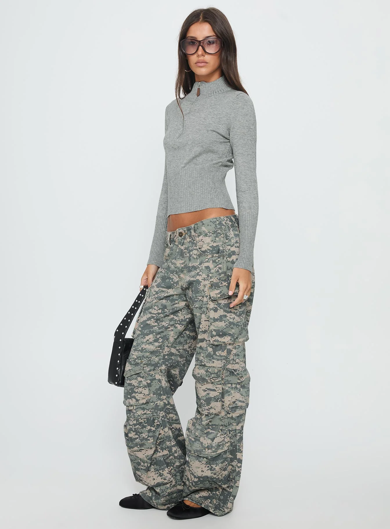 Sweetness Low Rise Straight Leg Jeans Digital Camo - Image 4