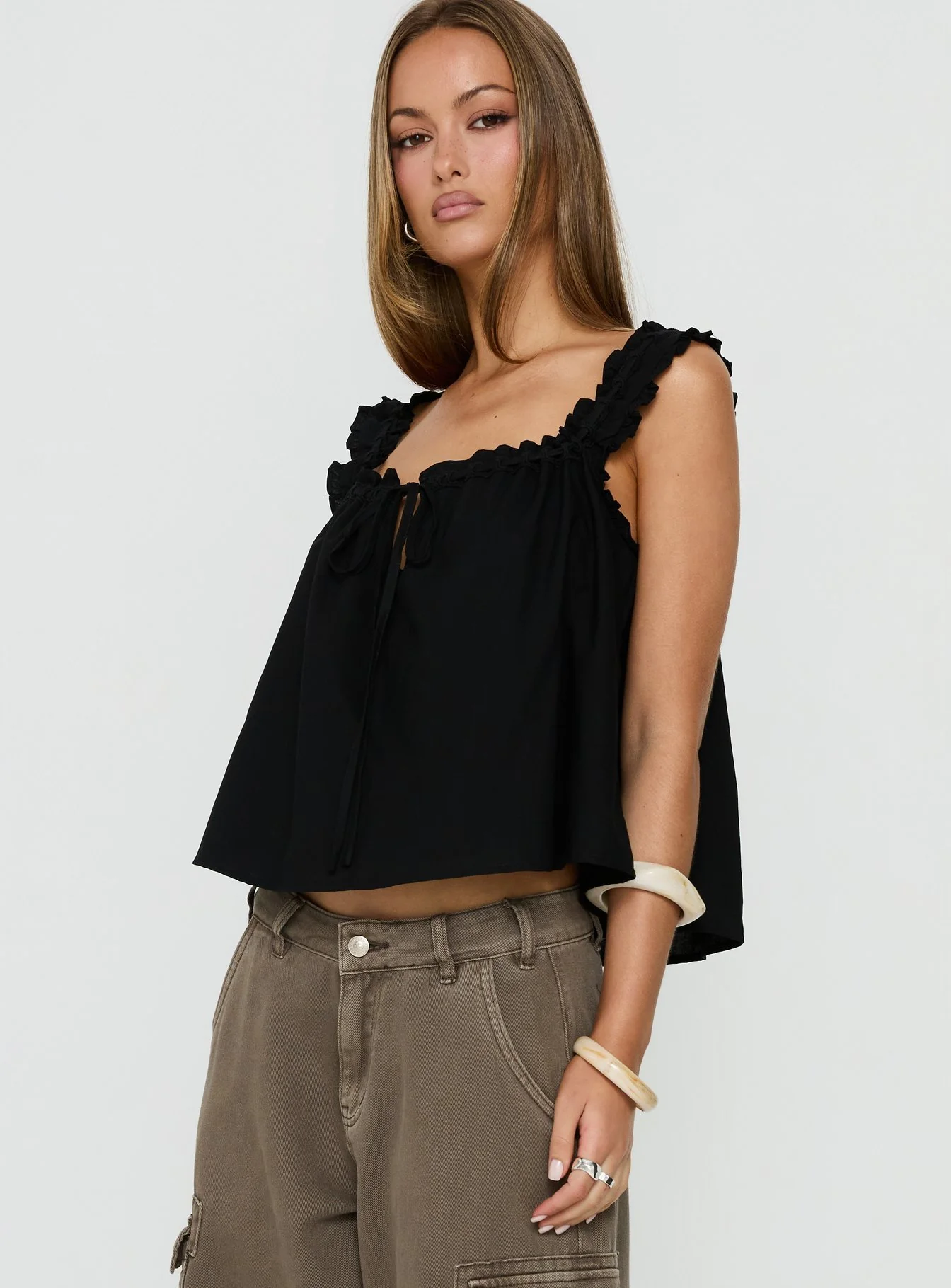 Swing Babydoll Top Black - Image 4