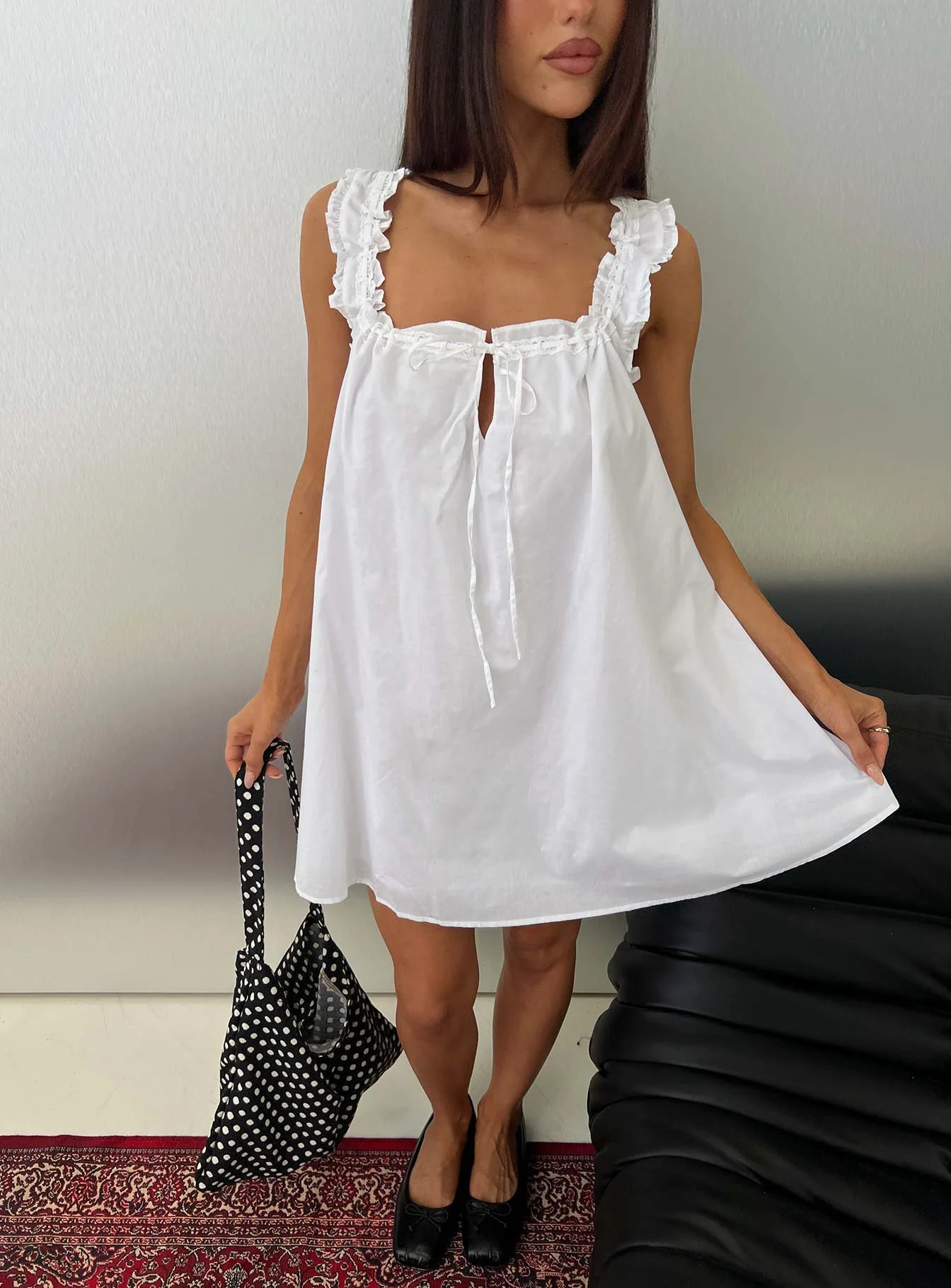 Swing Mini Dress White Petite - Image 9