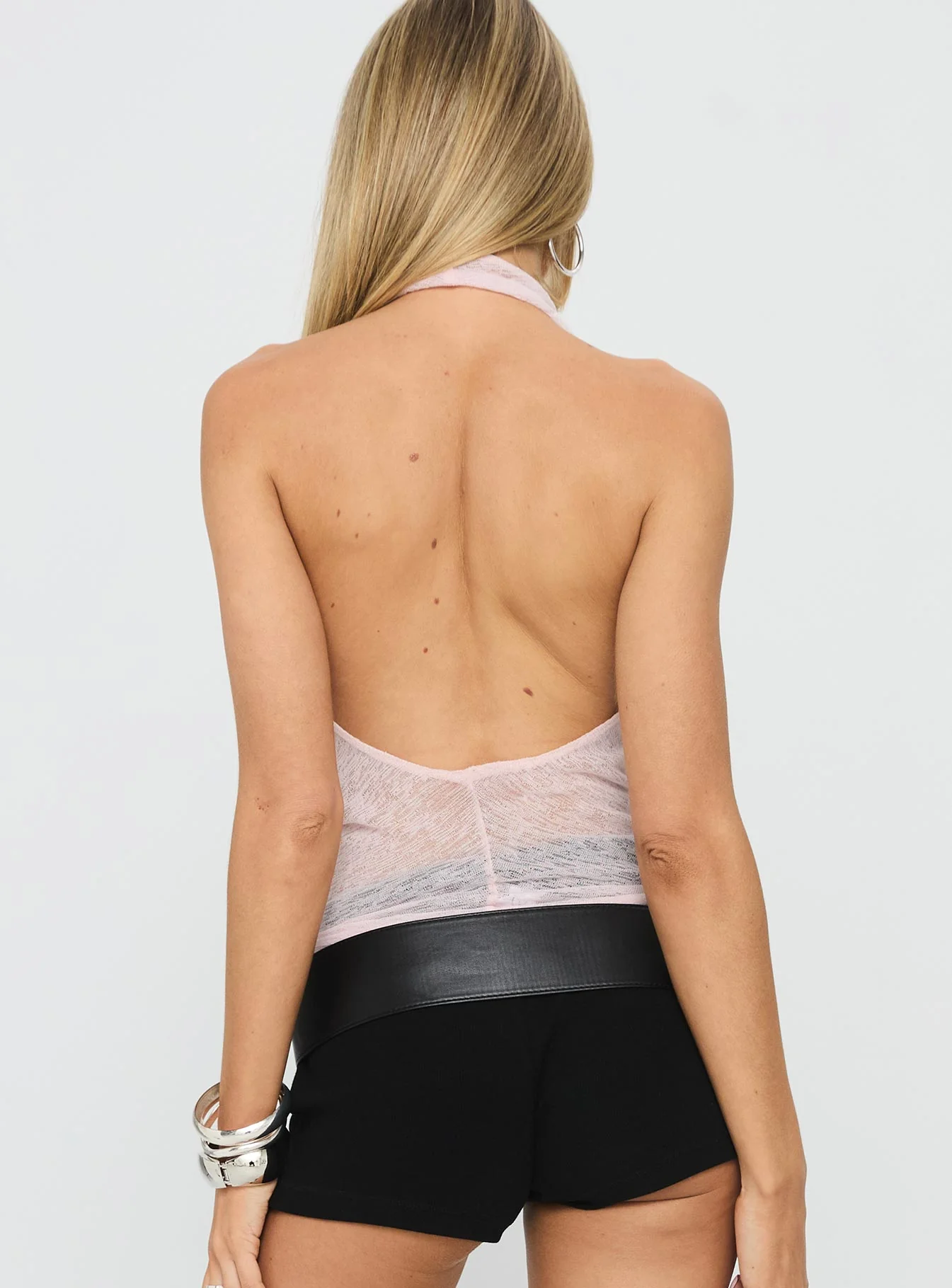 Sylara Deep Cowl Neck Top Pink - Image 4