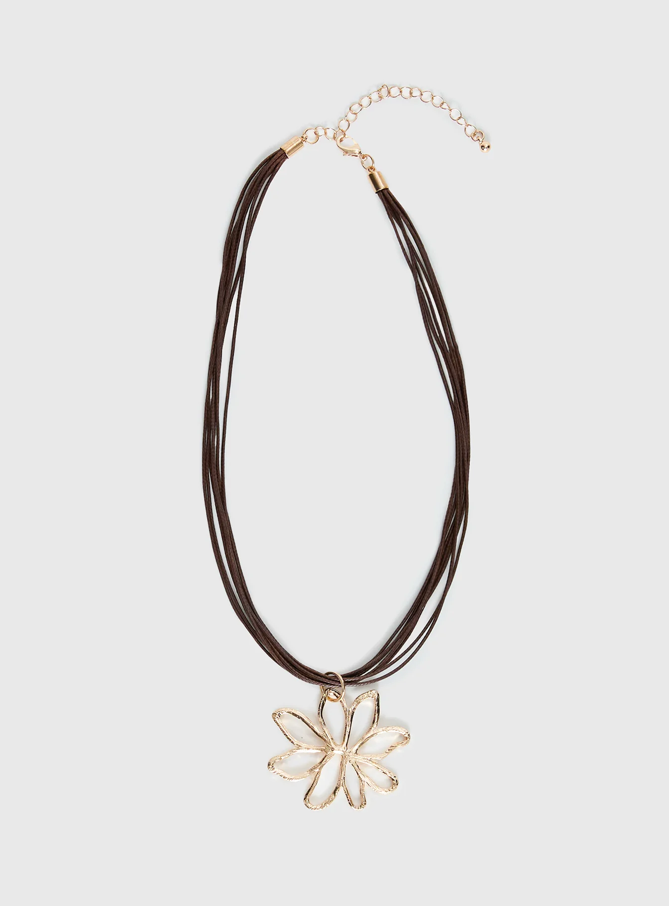 Sylvee Pendant Necklace Brown / Gold - Image 2