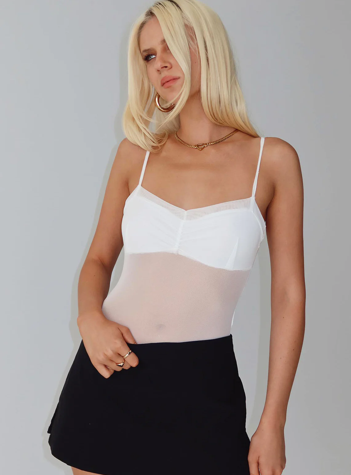 In The Club Bodysuit White