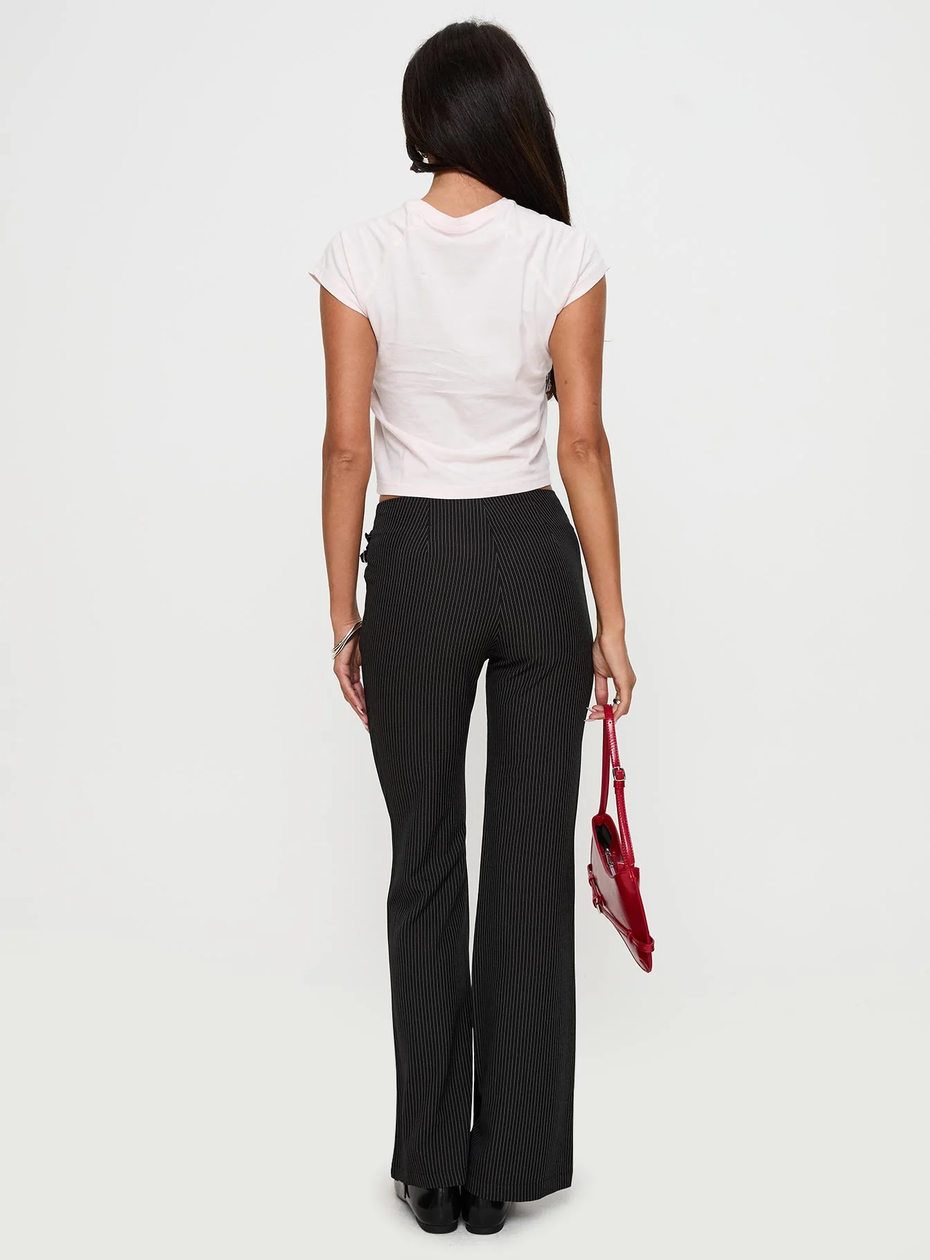 Sympathiser Pinstripe Pants Black - Image 5