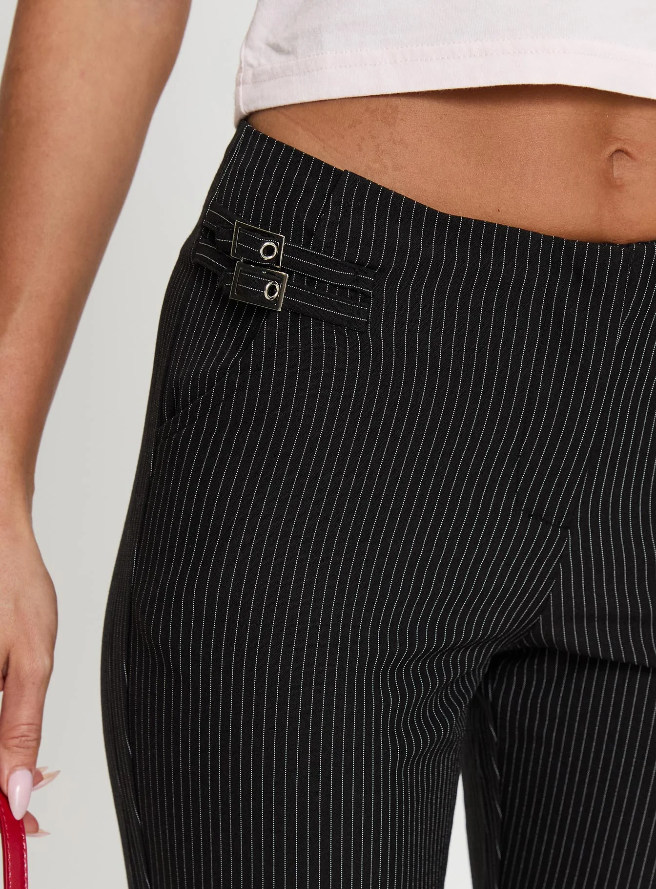 Sympathiser Pinstripe Pants Black - Image 6