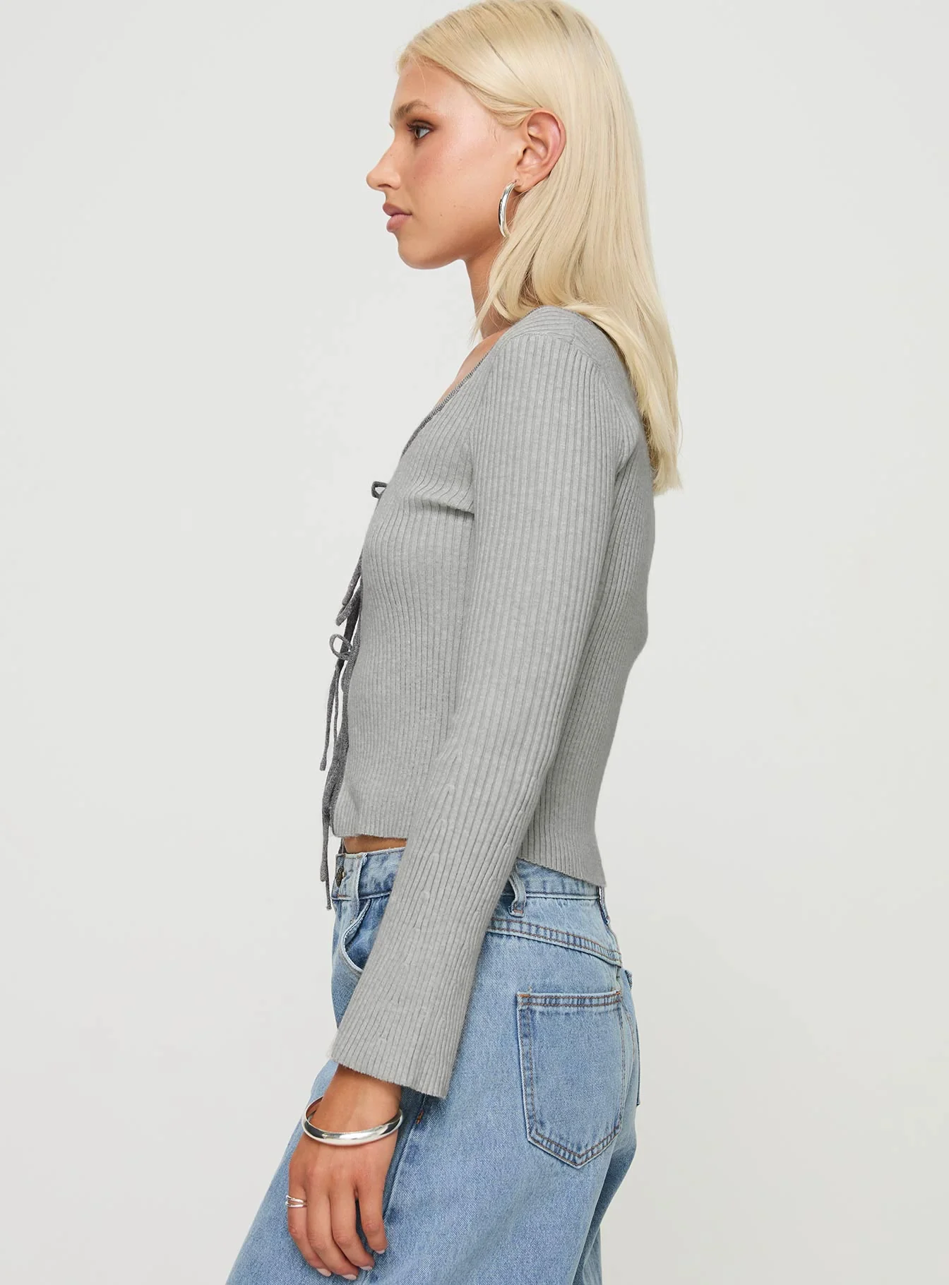 Tahlea Long Sleeve Top Grey - Image 4