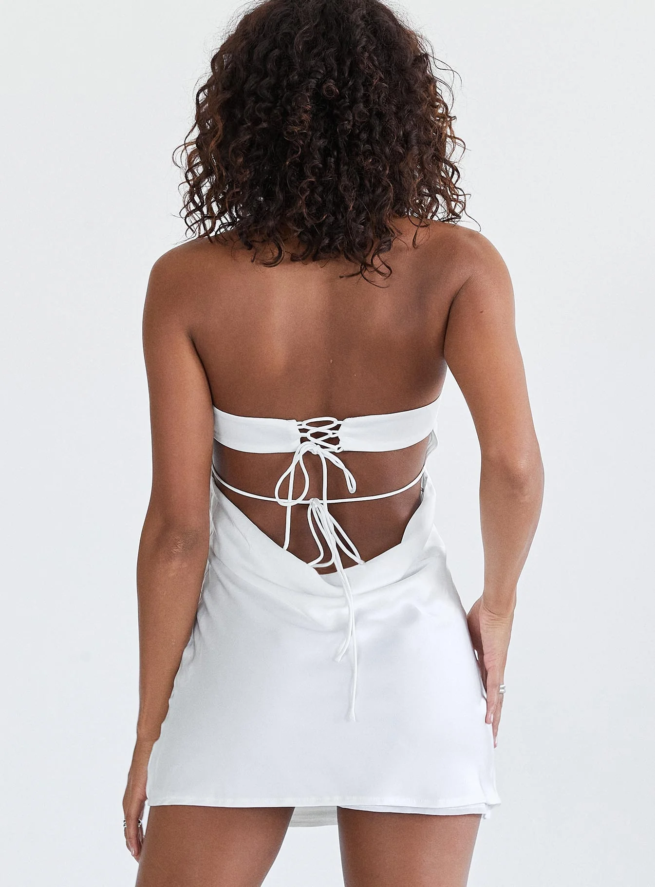Take Me Back Mini Dress White - Image 4