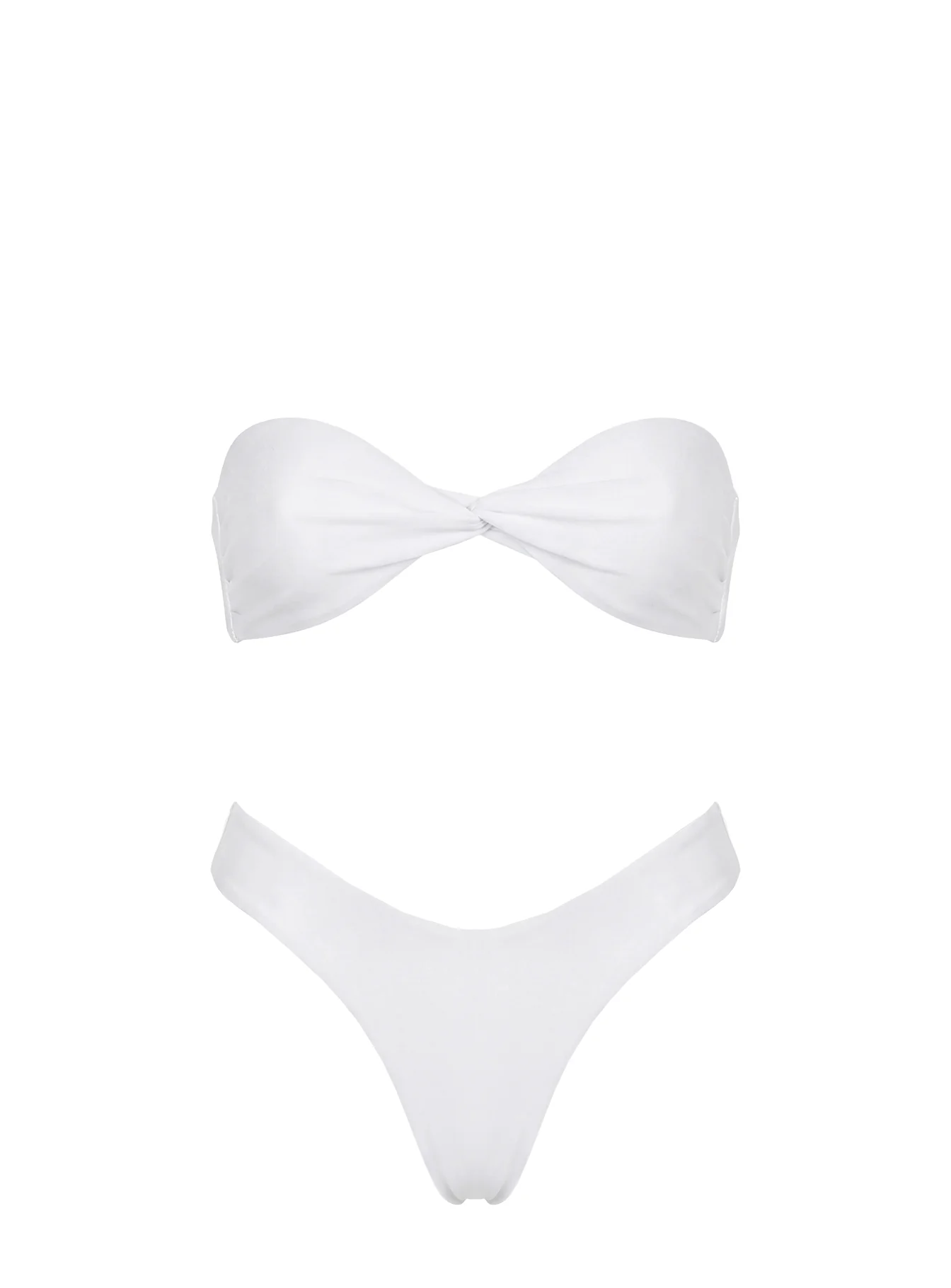 Tamrali Bandeau Bikini Top White - Image 5