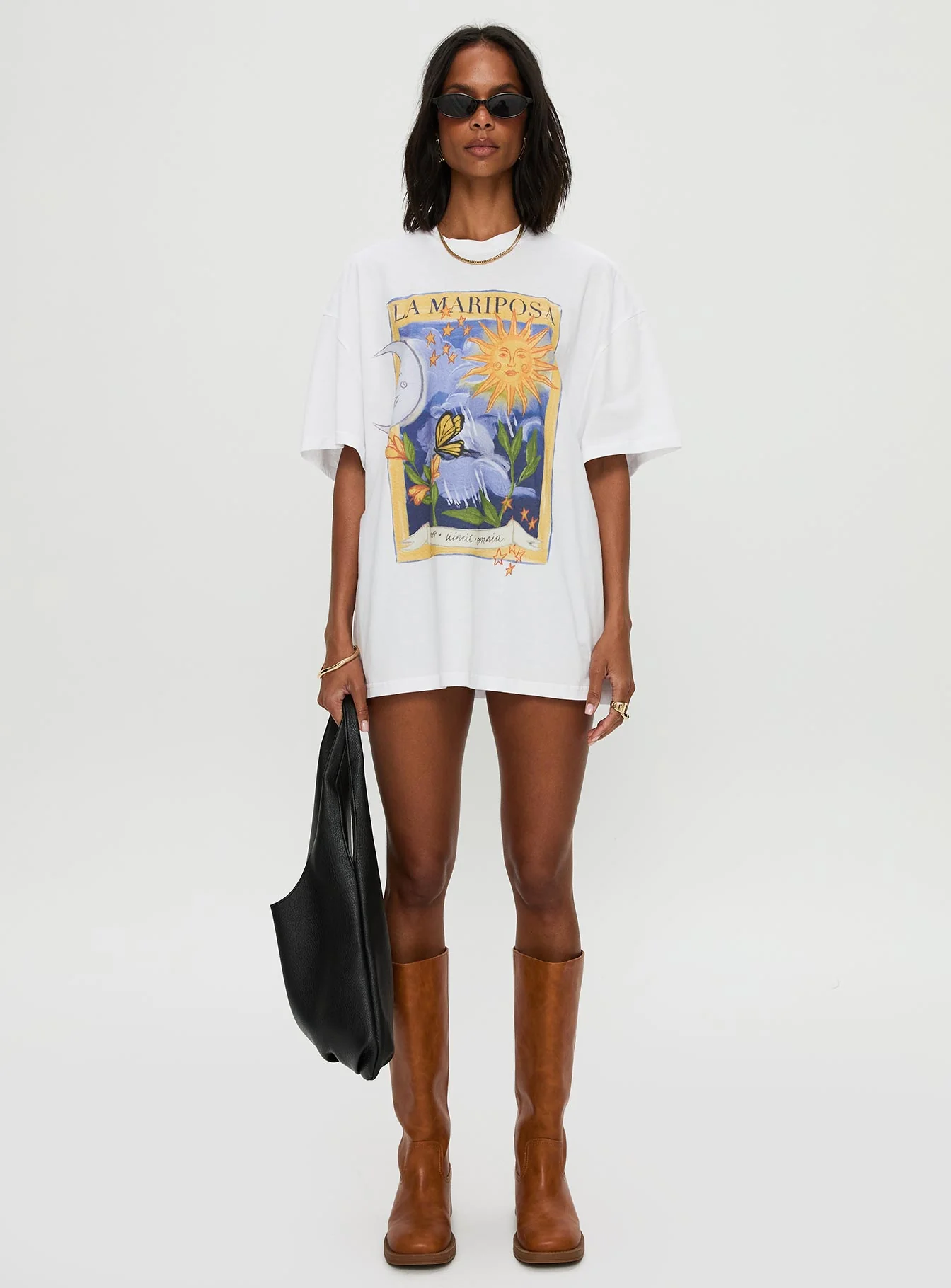Tarot Card Oversized Graphic Top White / Multi - Image 7