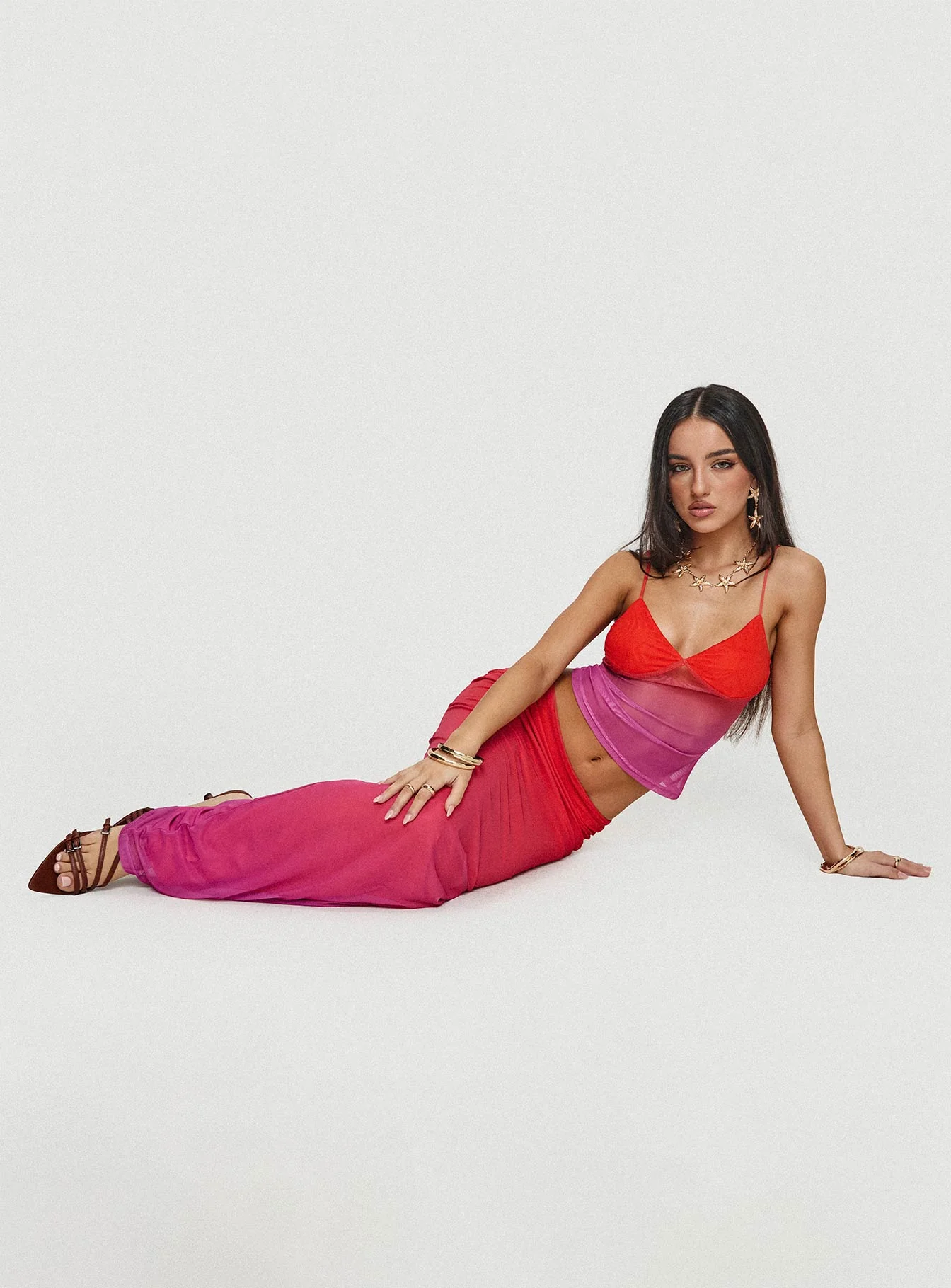 Teen Spirit Maxi Skirt Pink Ombre - Image 8