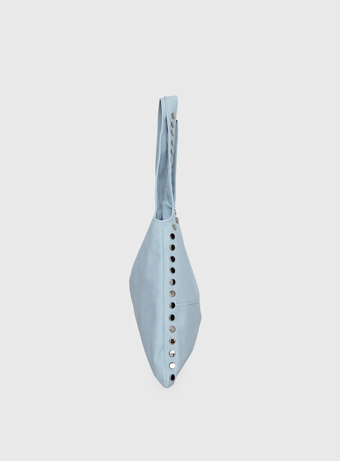 Tell The Truth Studded Faux Suede Bag Blue - Image 4