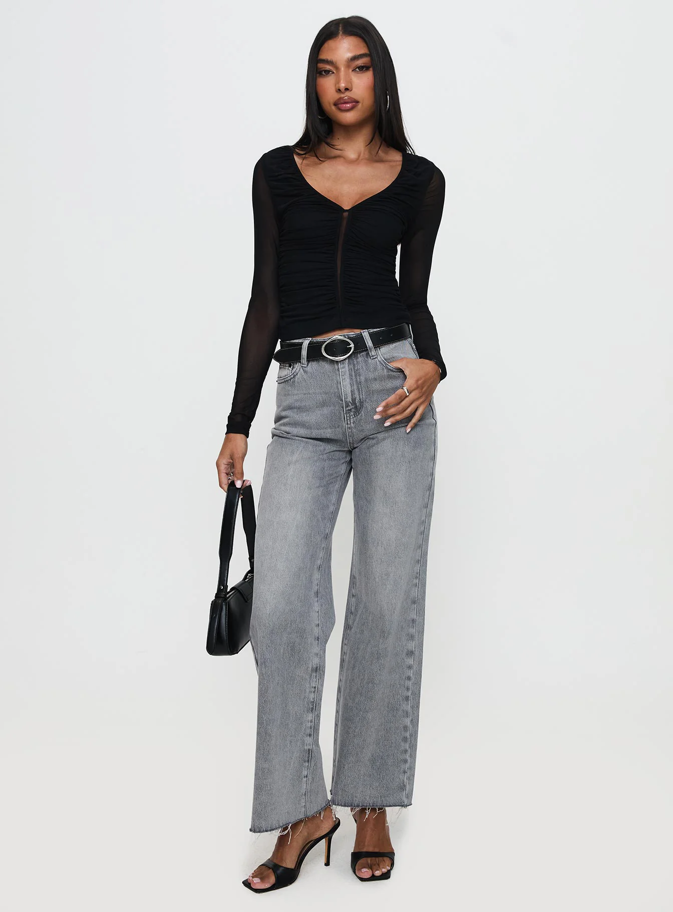 Tenzin Ruched Top Black - Image 2
