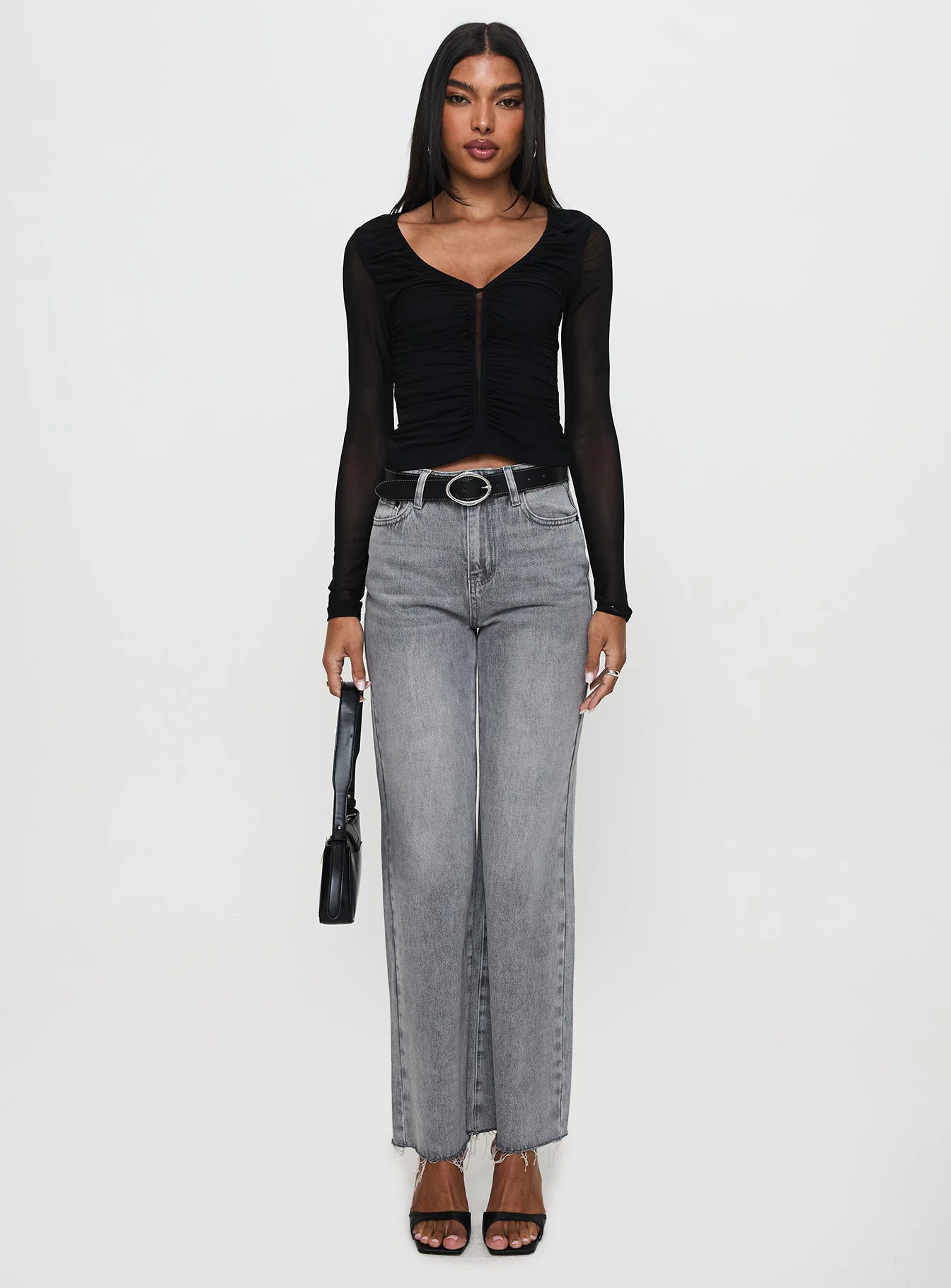 Tenzin Ruched Top Black - Image 6