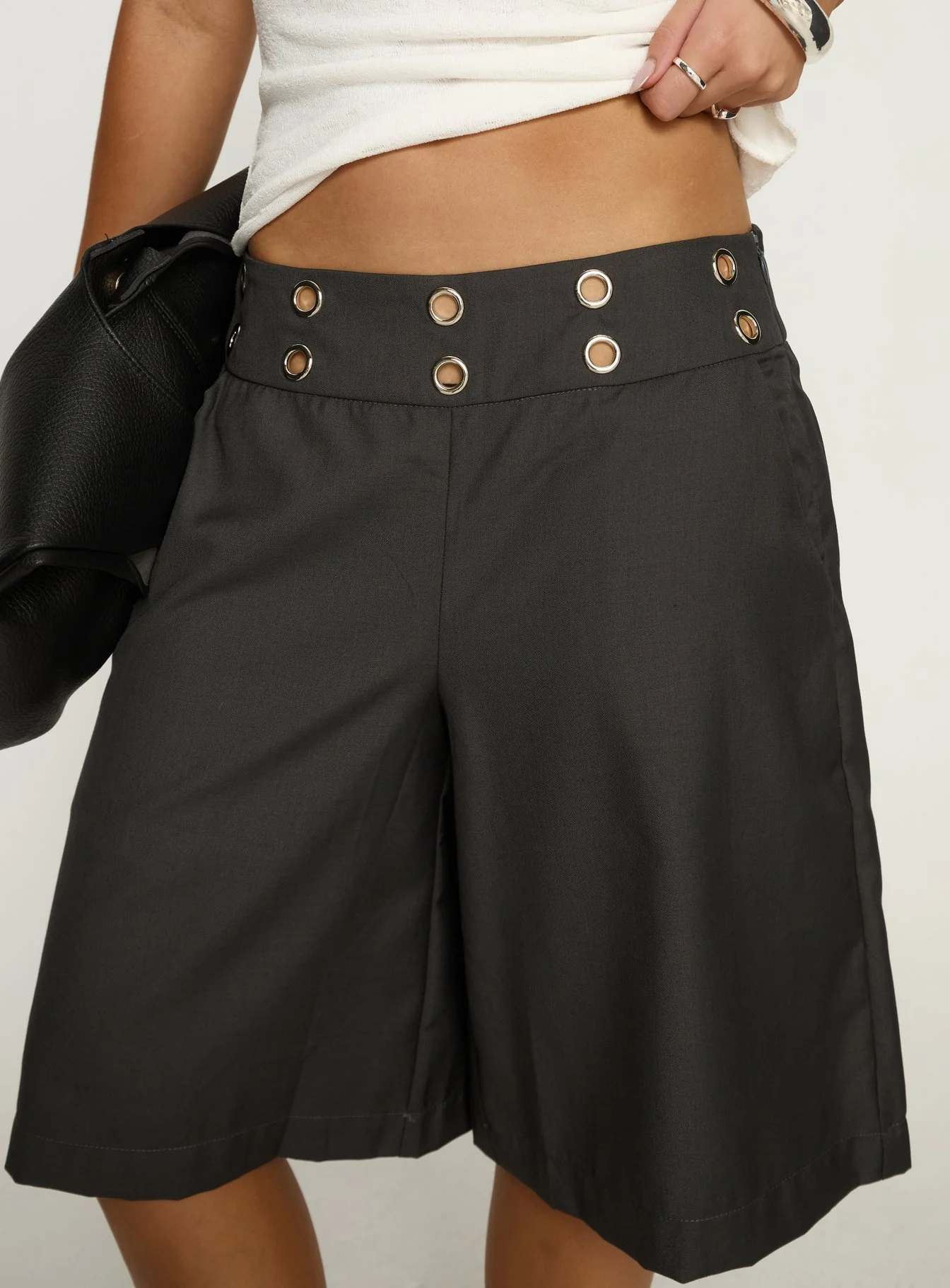 Teza Eyelet Jorts Grey - Image 7