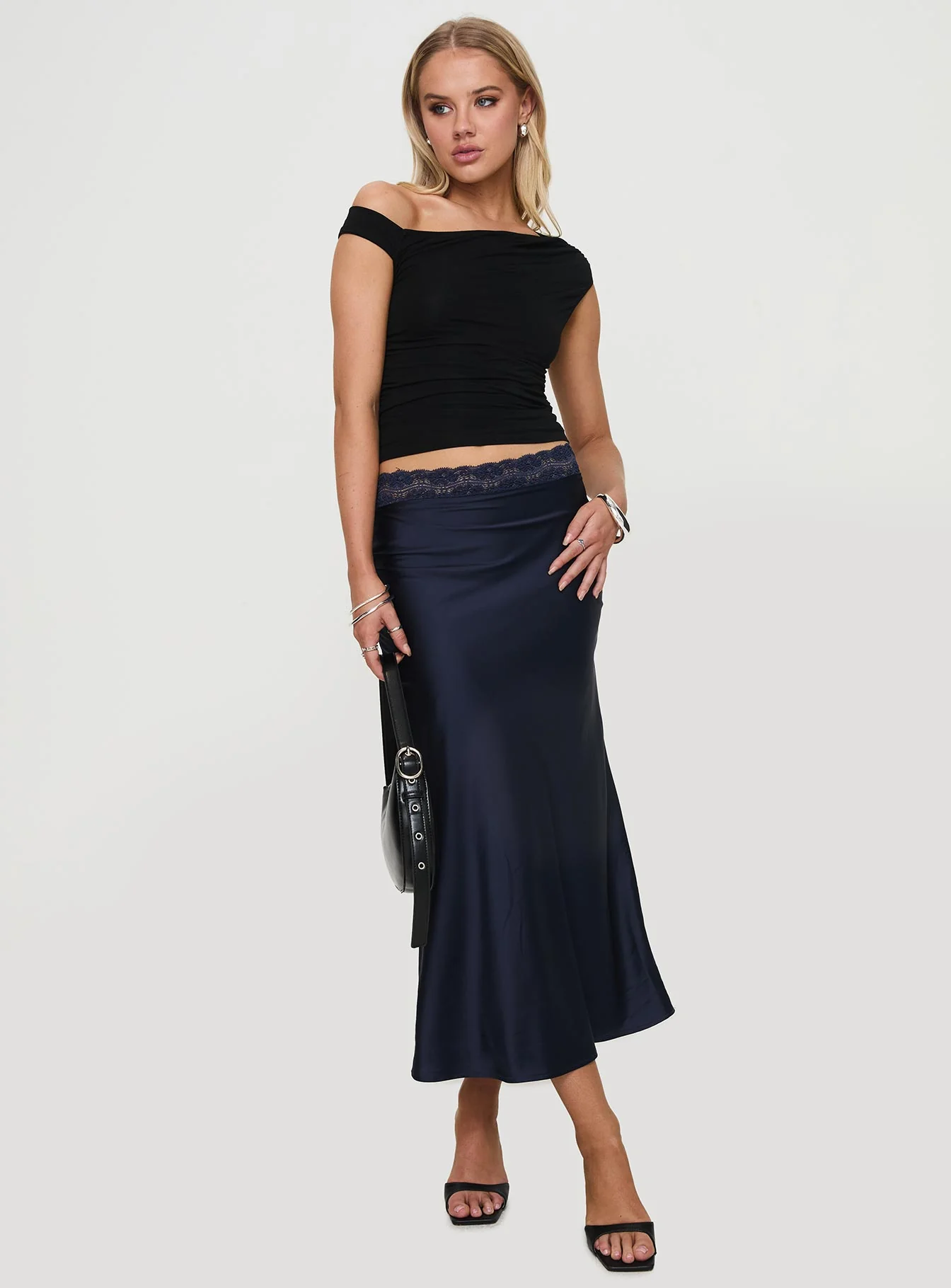 The Charmaine Maxi Skirt Navy - Image 2