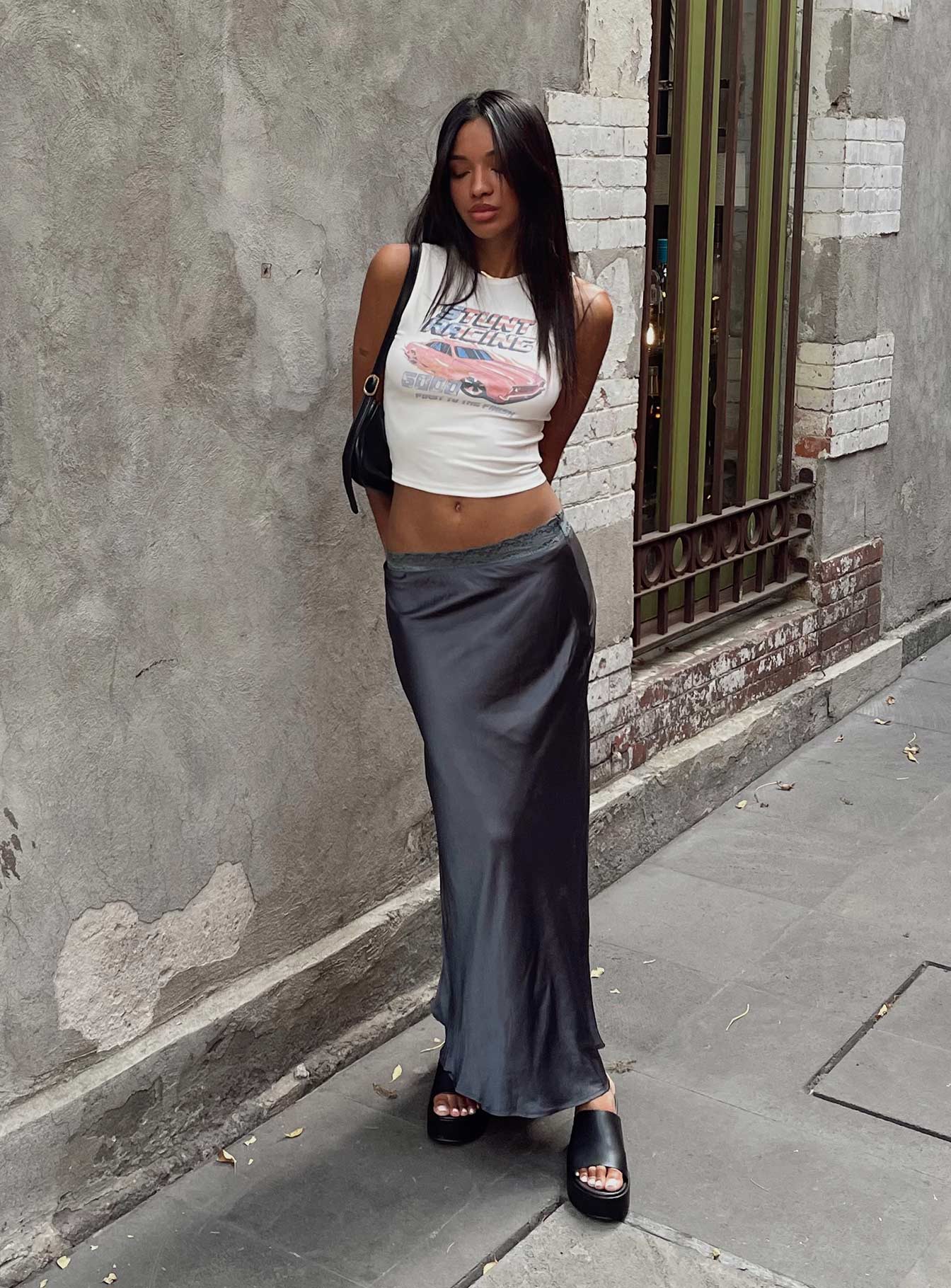 The Charmaine Maxi Skirt Slate - Image 6