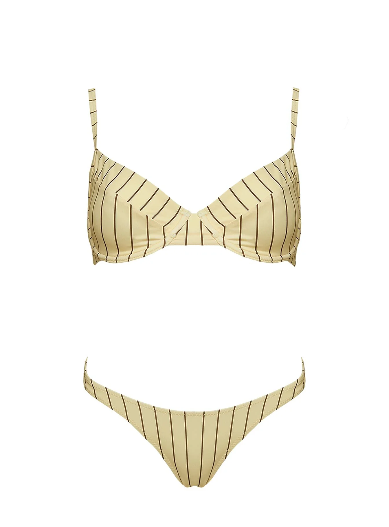 The Deep End Bikini Bottoms Yellow Stripe - Image 5