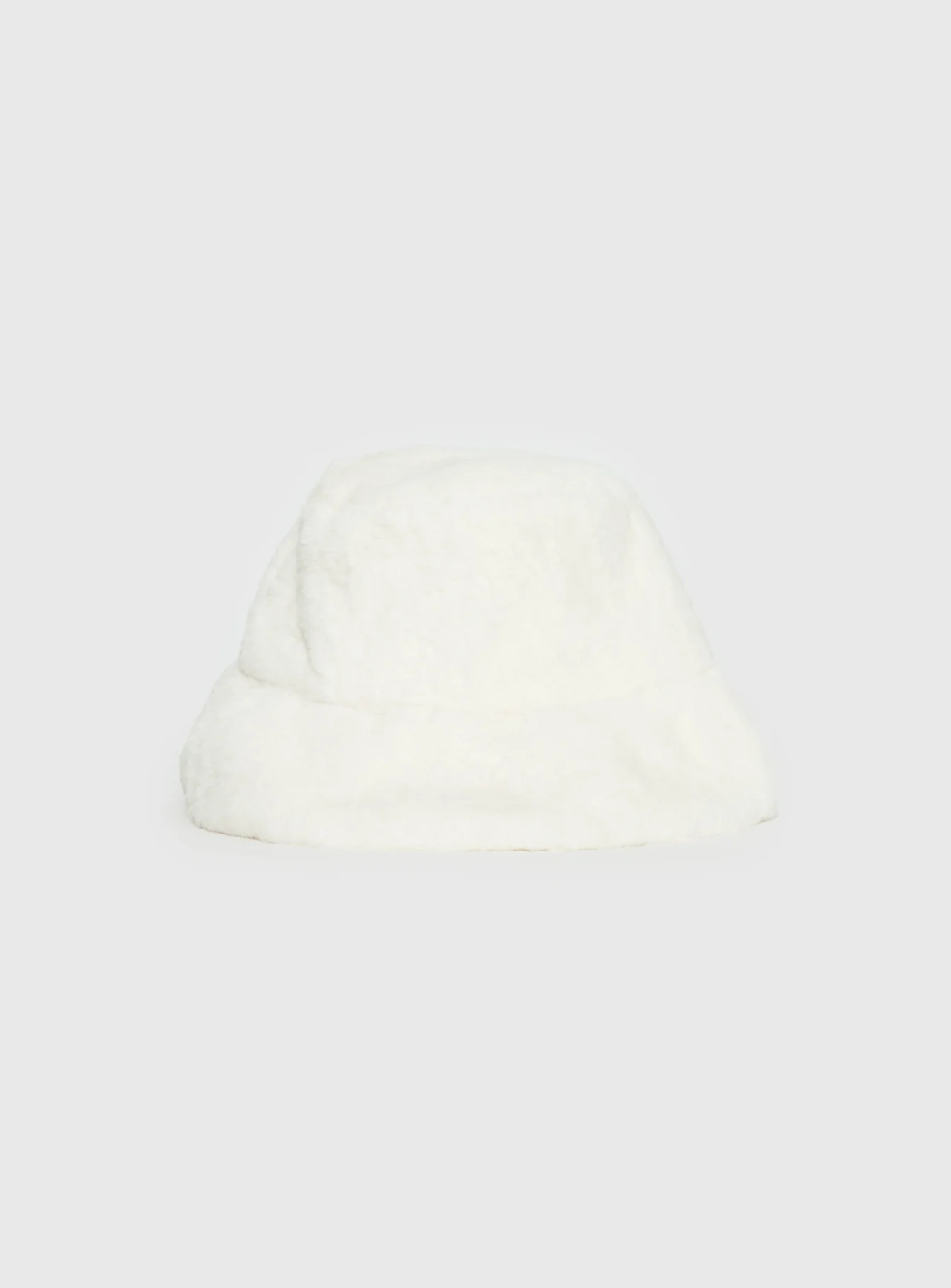 Theo Plush Bucket Hat White - Image 2