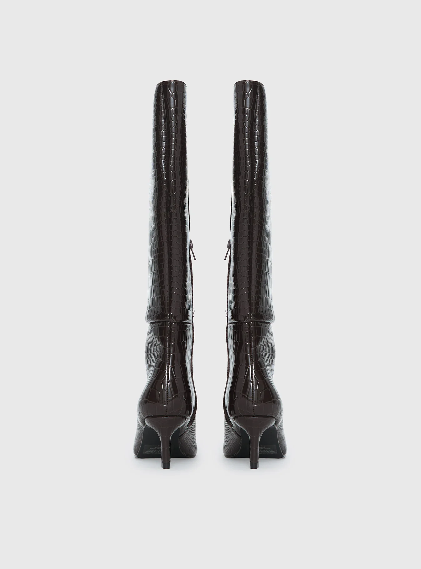 Therapy Dove Knee High Boots Chocolate Croc - Image 4