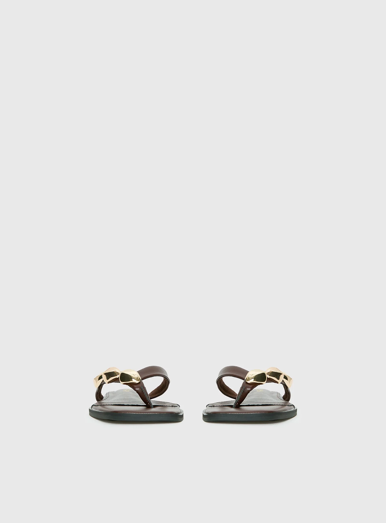 Therapy Guise Hardware Detail Sandals Brown / Gold - Image 3