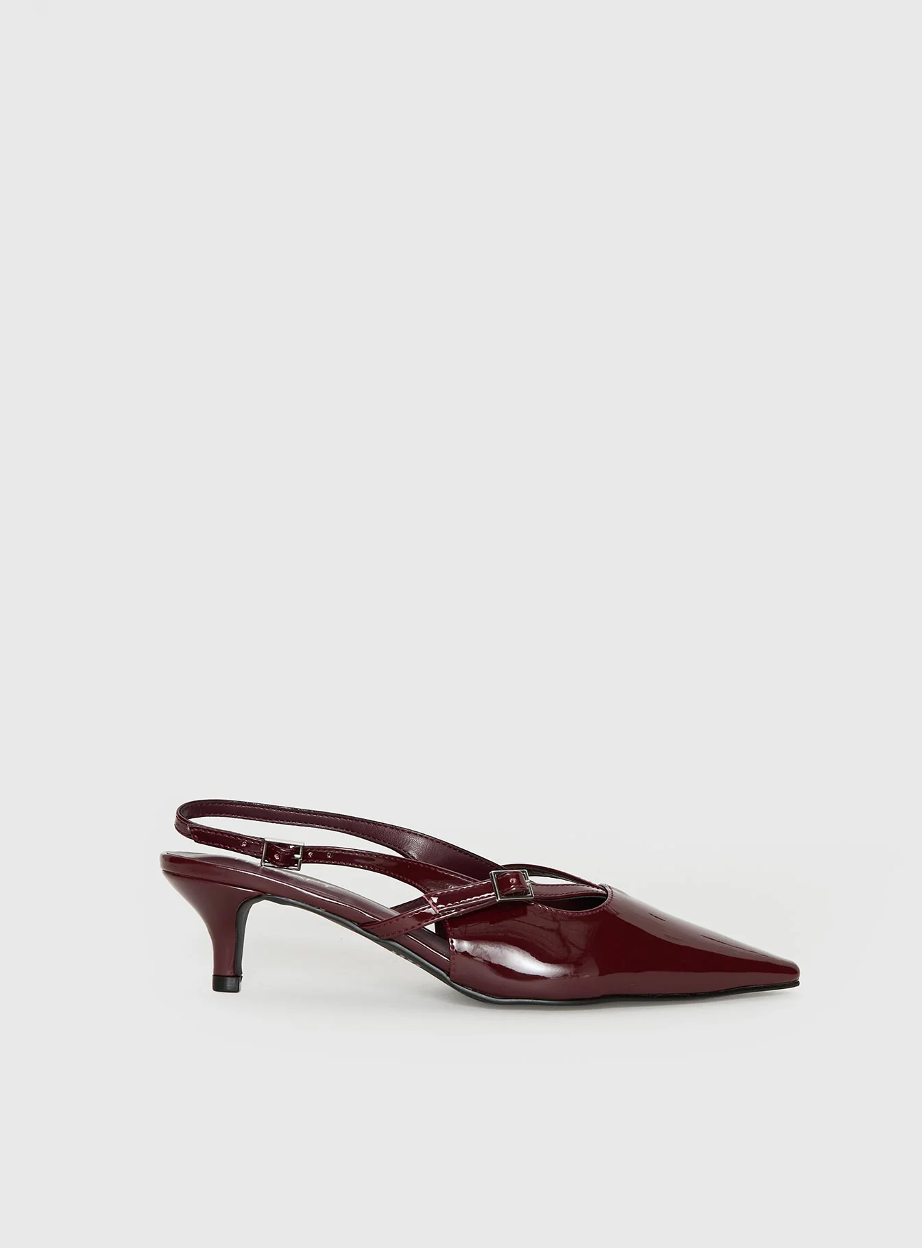 Therapy Irving Slingback Heels Burgundy - Image 3