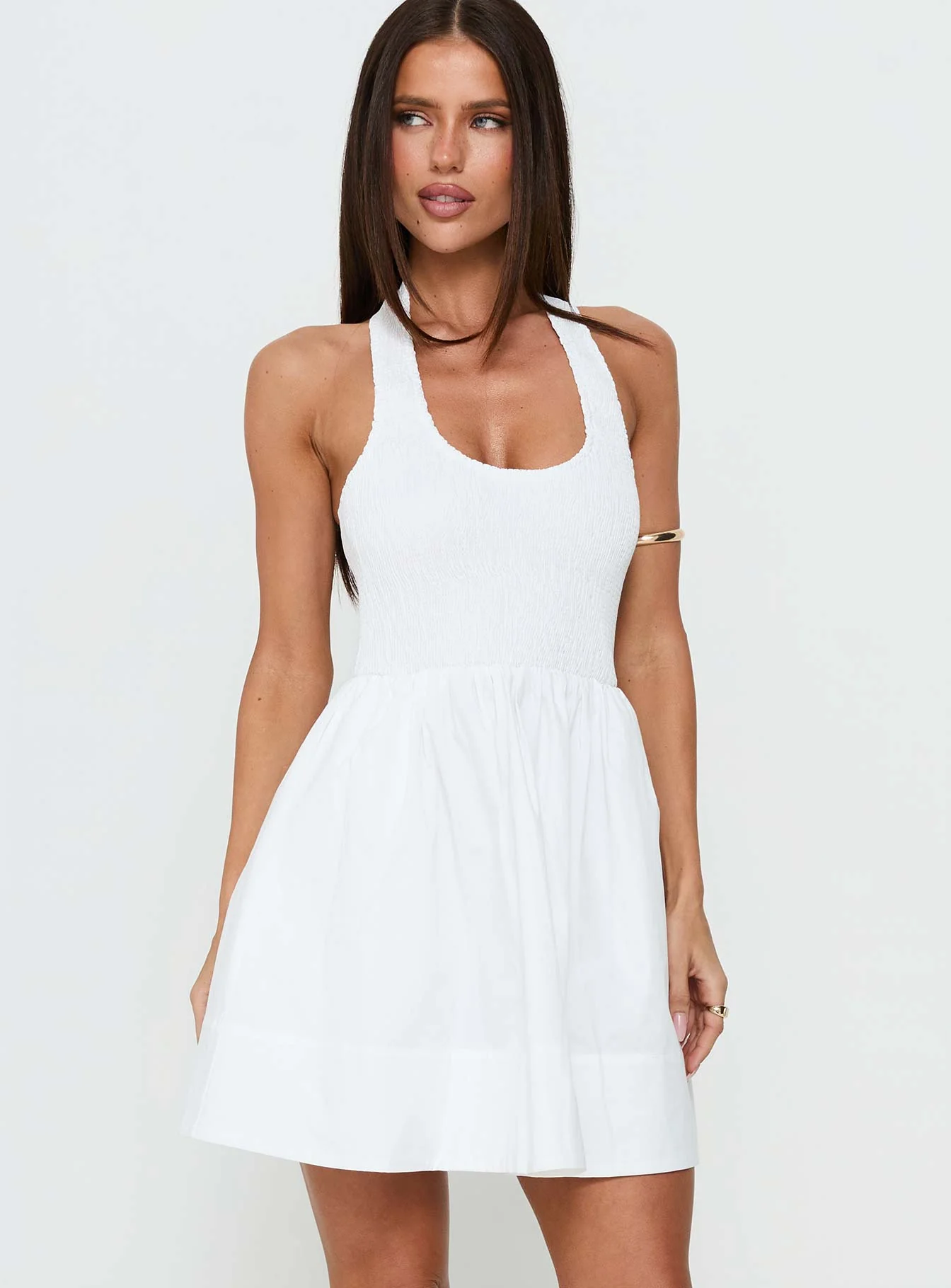 These Words Halter Mini Dress White - Image 2