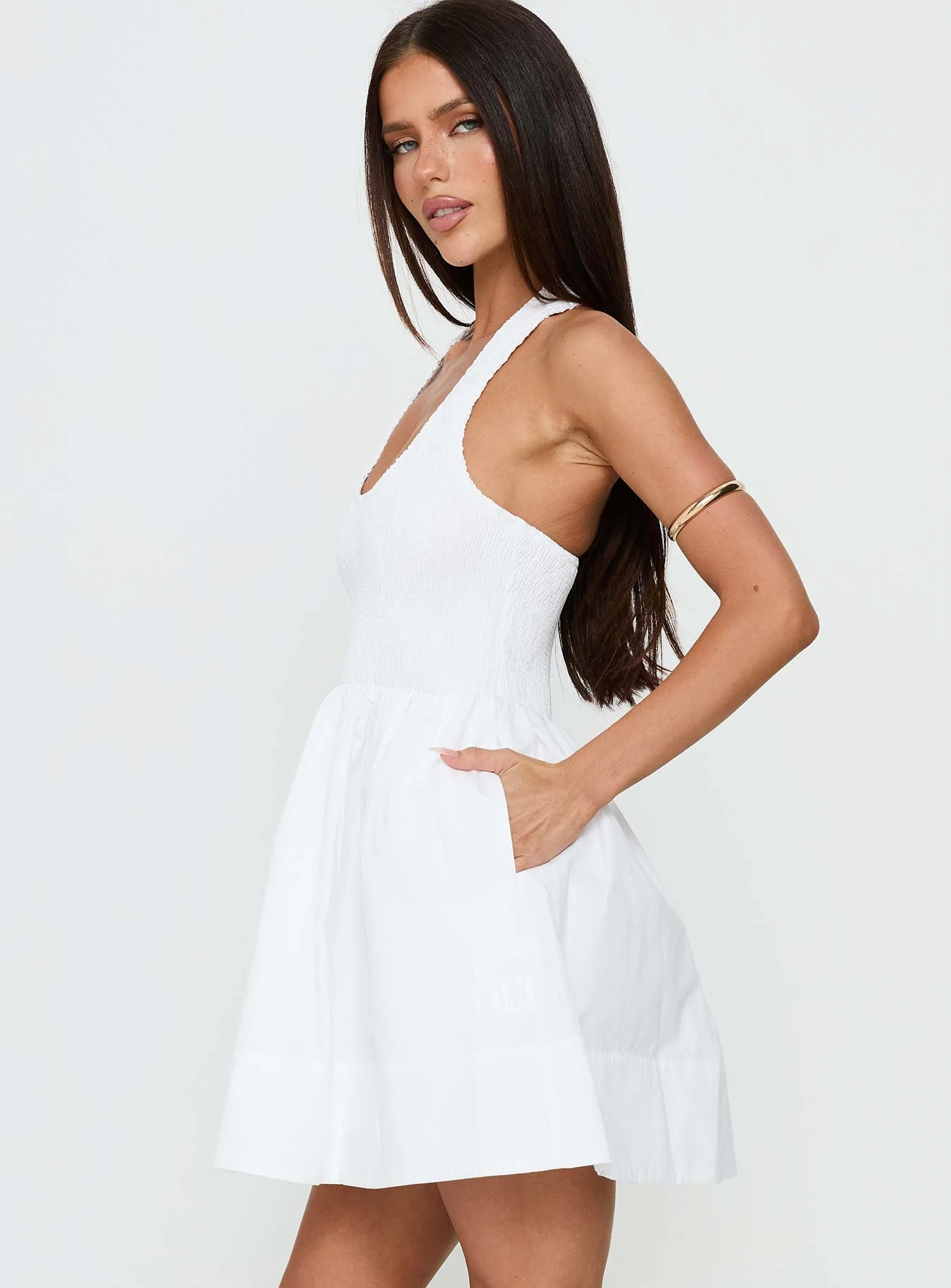 These Words Halter Mini Dress White - Image 4