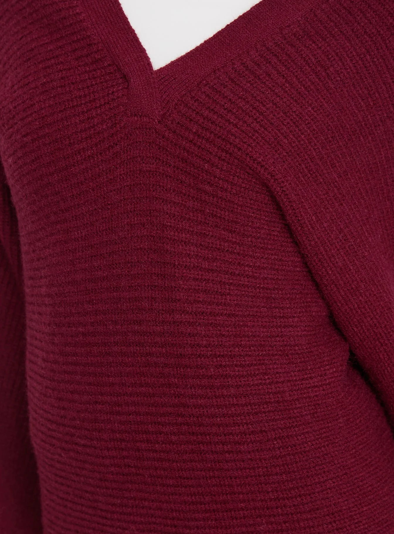Thorelle Long Sleeve Knit Mini Dress Burgundy - Image 5