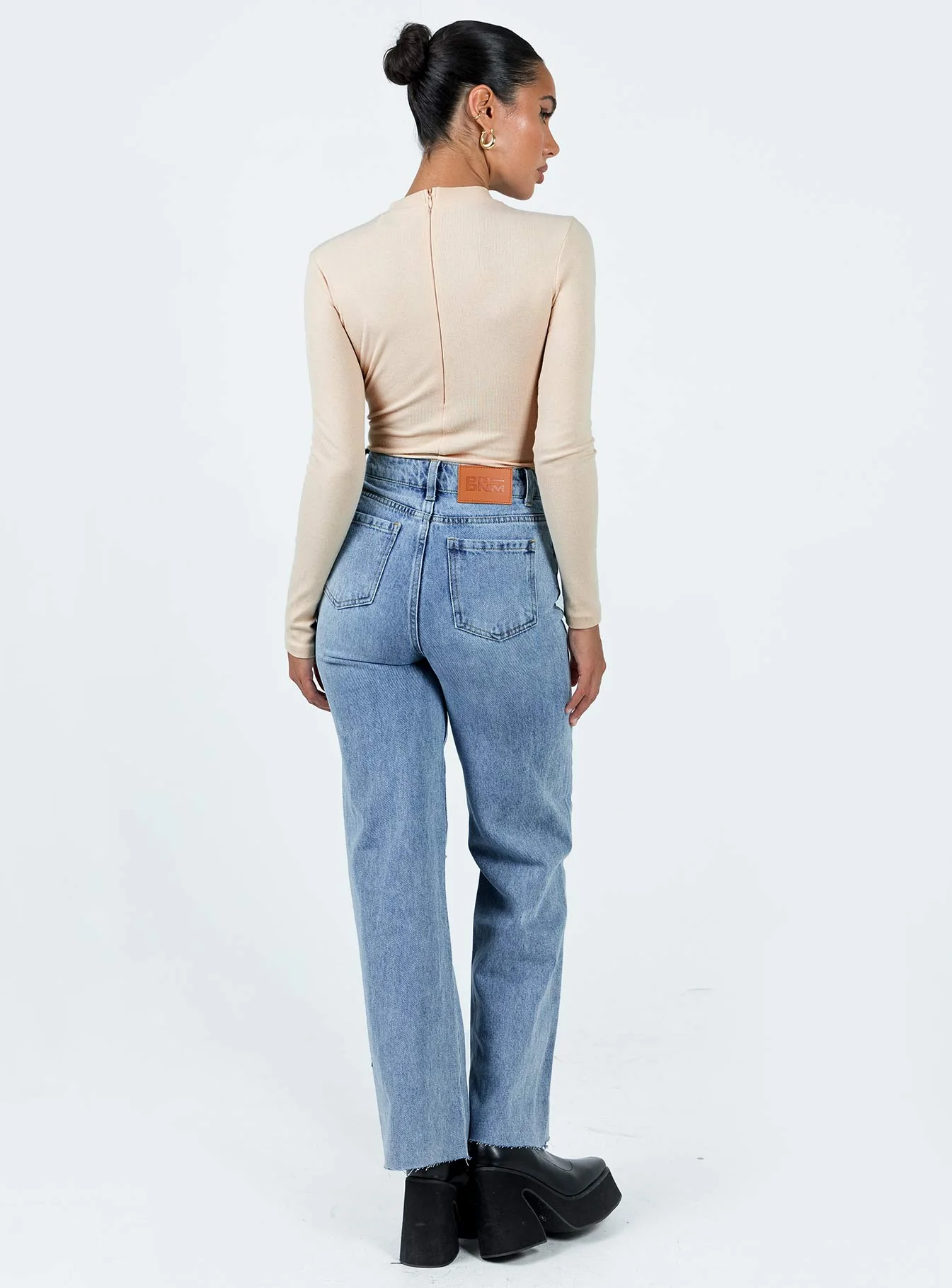 Thorne High Rise Straight Leg Jeans Denim - Image 5