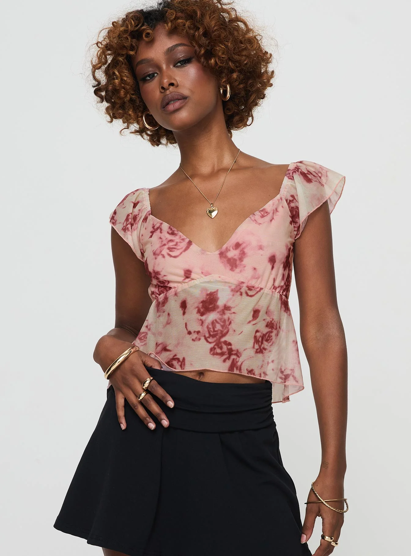Time After Top Pink Floral - Image 2