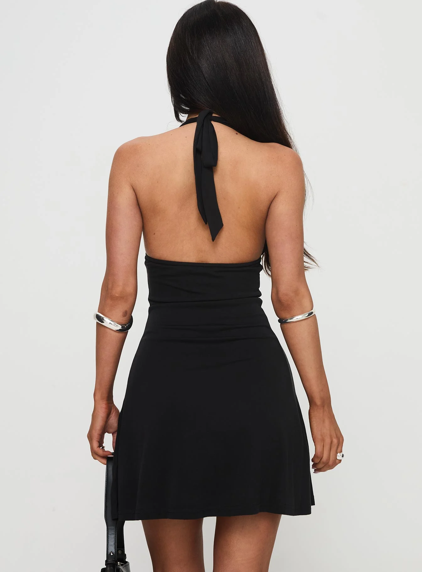 Tinisie Halter Mini Dress Black Petite - Image 5