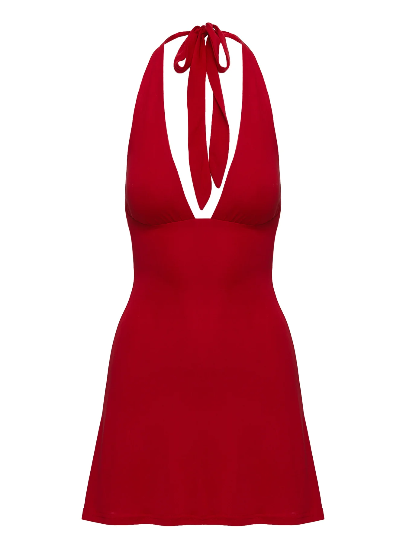 Tinisie Halter Mini Dress Red - Image 5