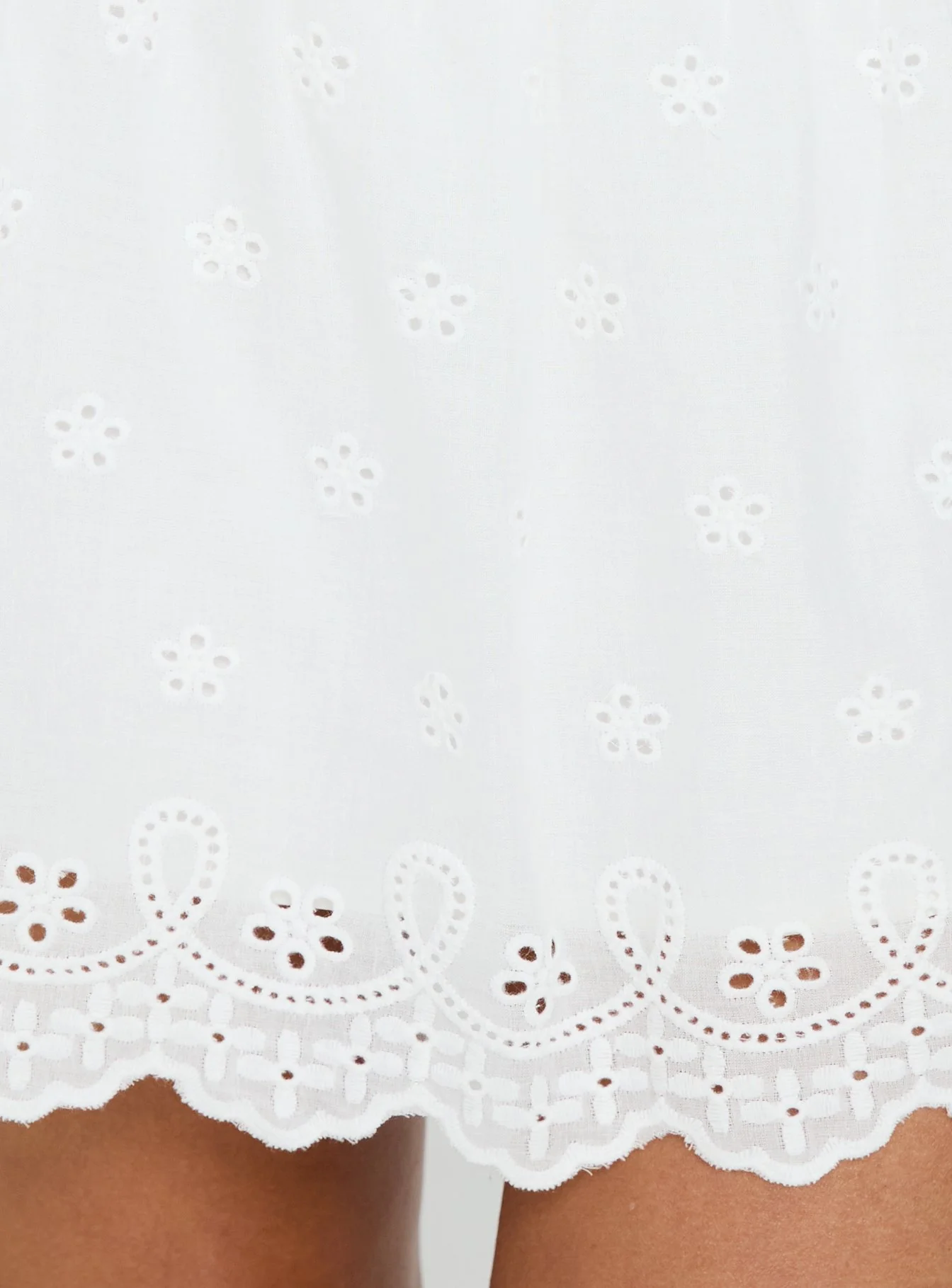 Tiriah Embroidered Mini Skirt White - Image 6