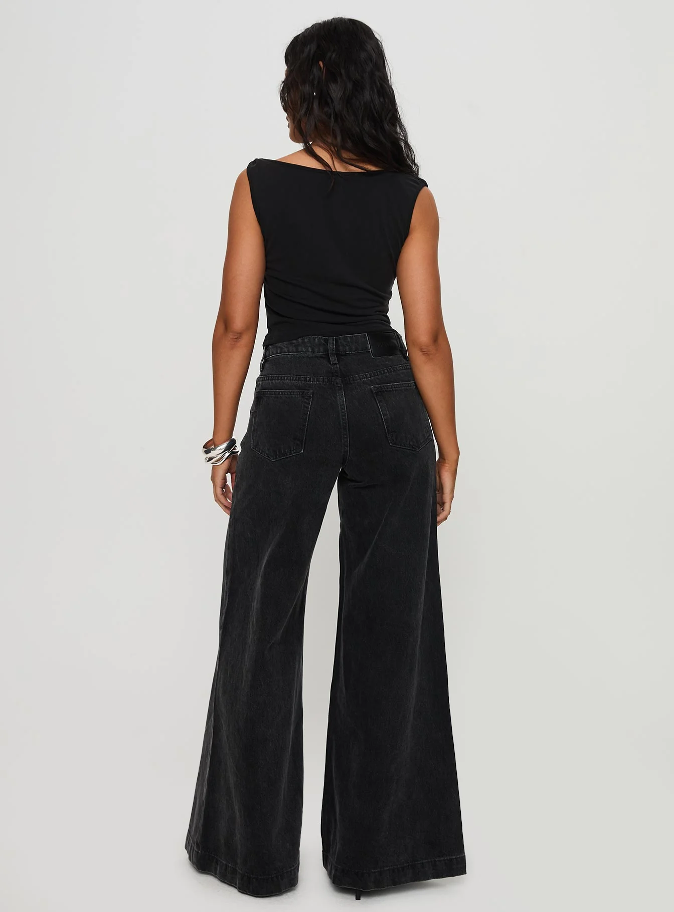 Toby Low Rise Baggy Jeans Charcoal - Image 5