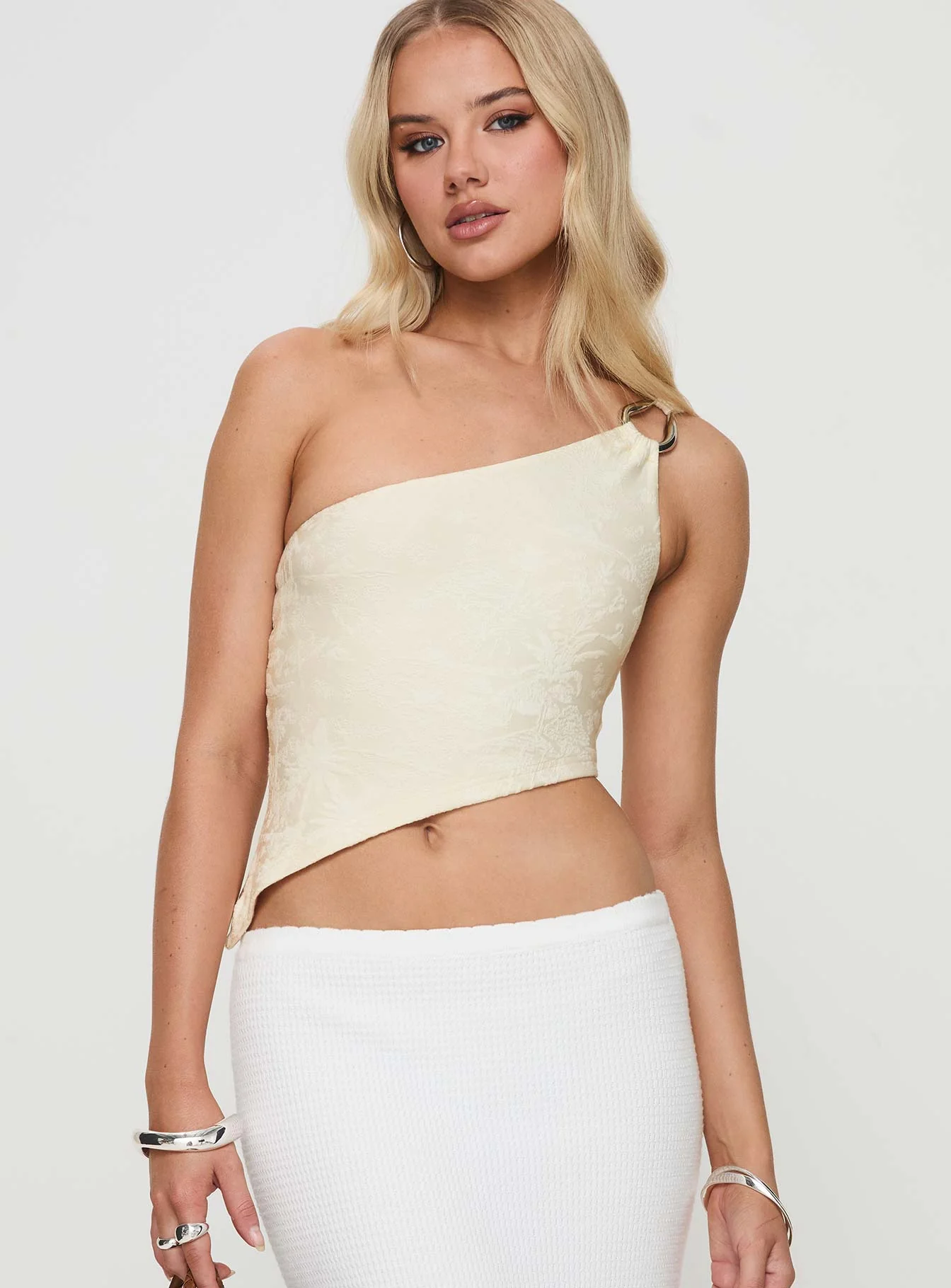 Toomba One Shoulder Top Ivory - Image 2