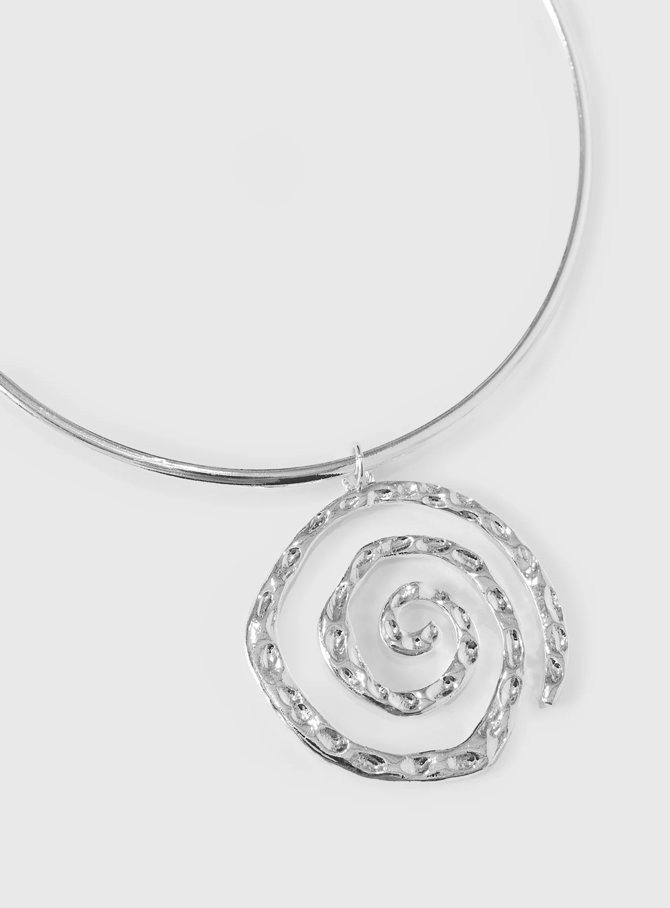 Top Of Mind Swirl Pendant Necklace Silver - Image 3