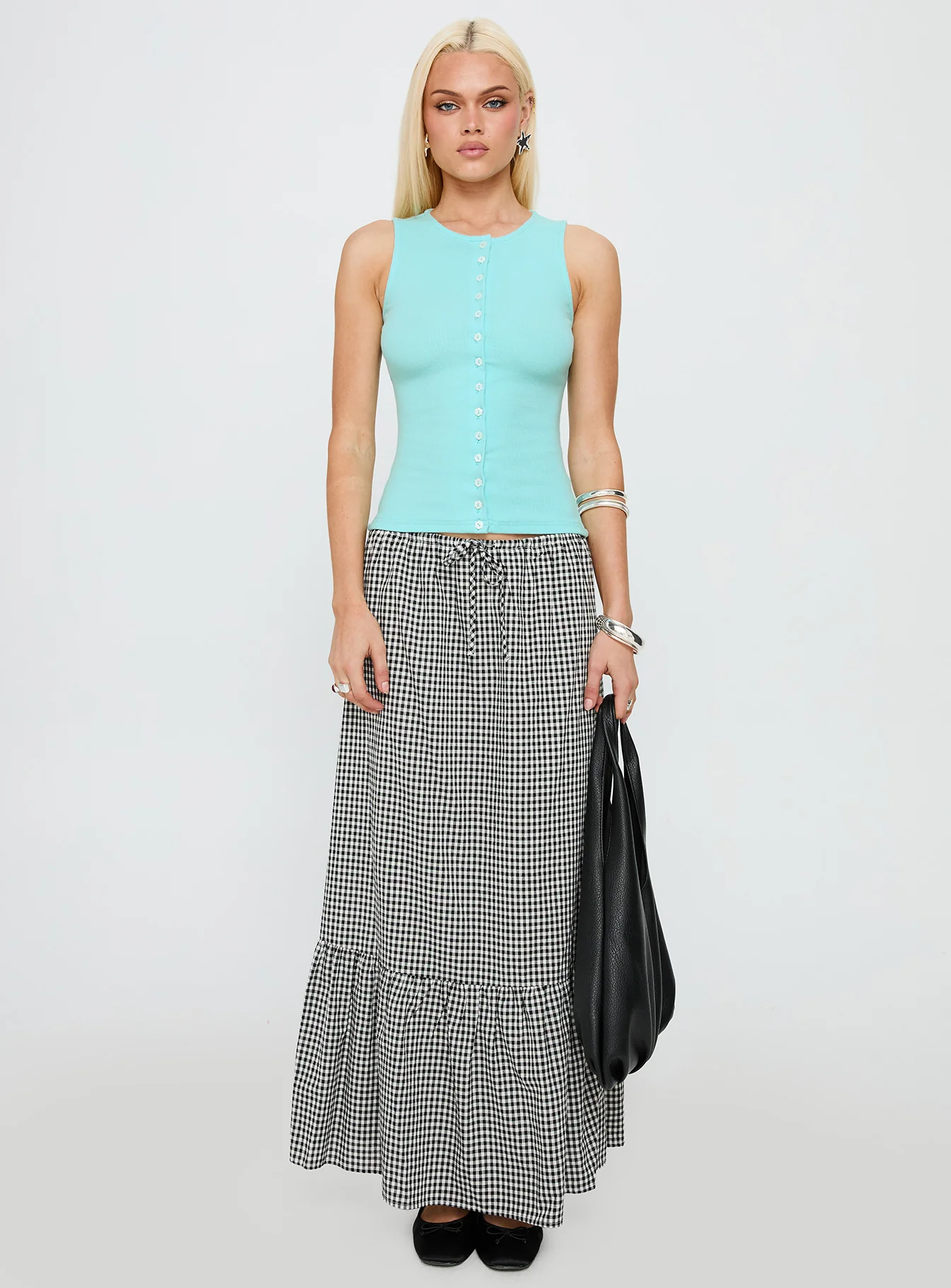 Total Angel Button Up Top Blue - Image 6