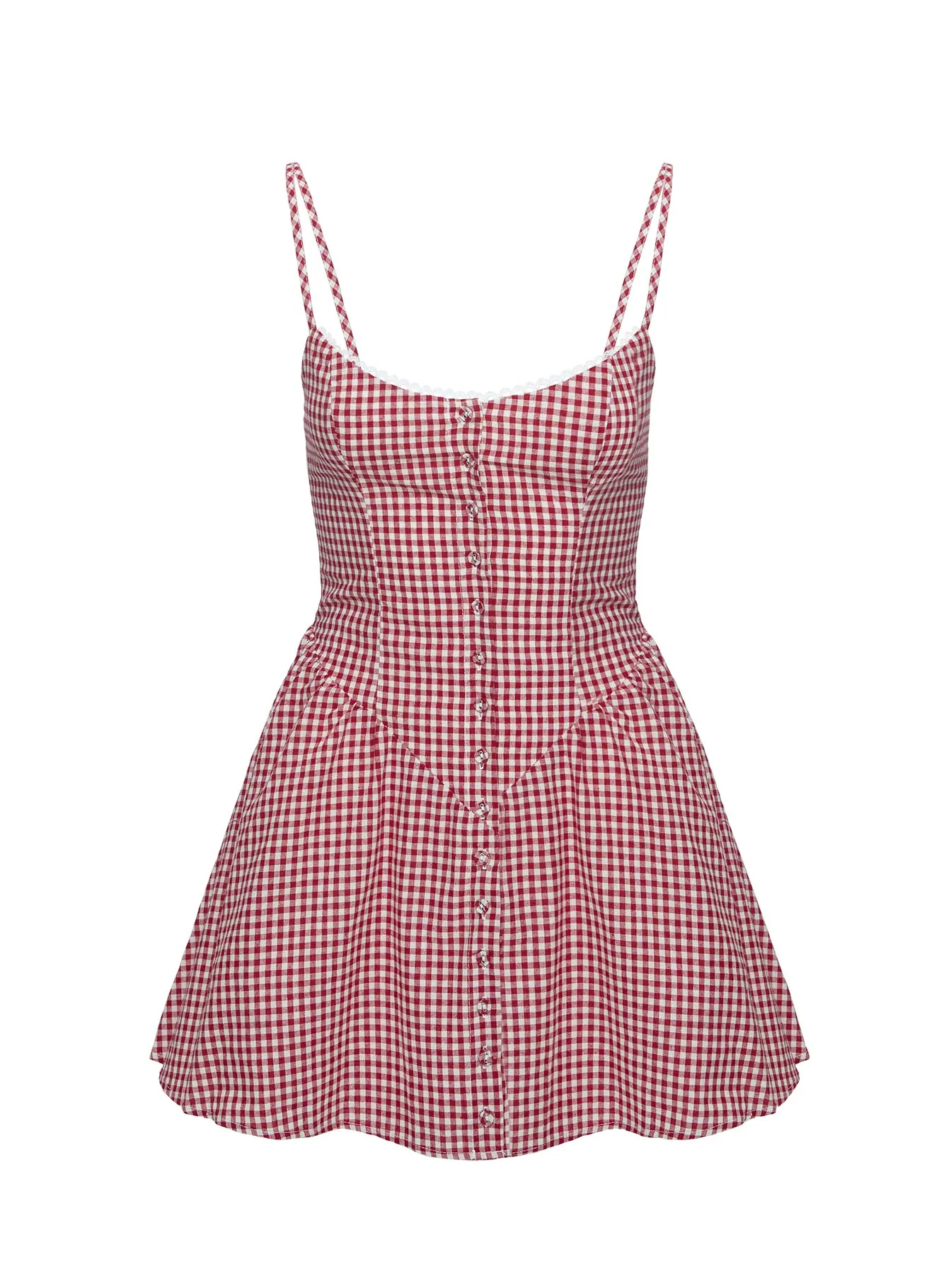 Toulouse Mini Dress Red Gingham - Image 5