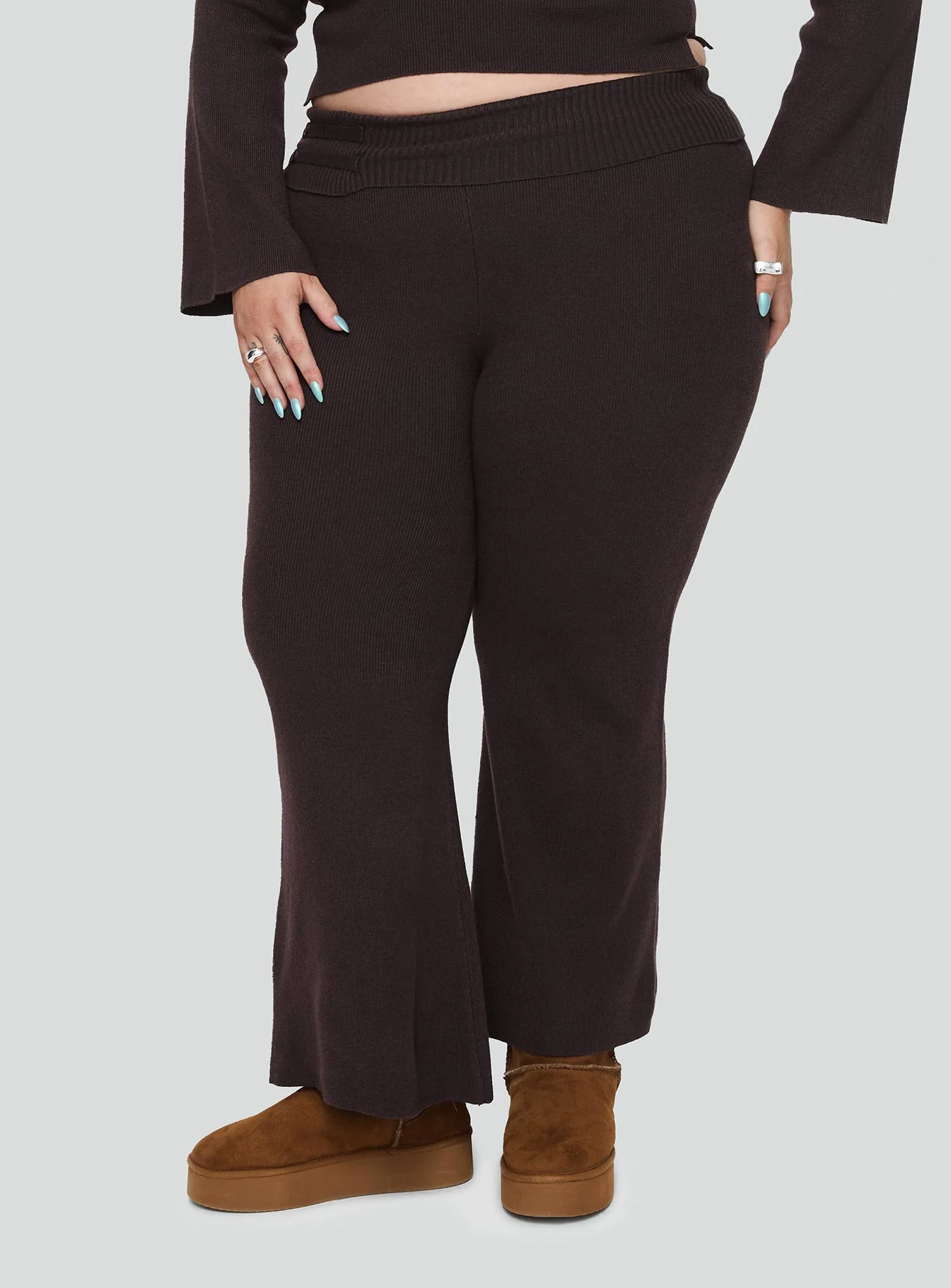 Try Me Knit Pants Chocolate Curve - Image 2