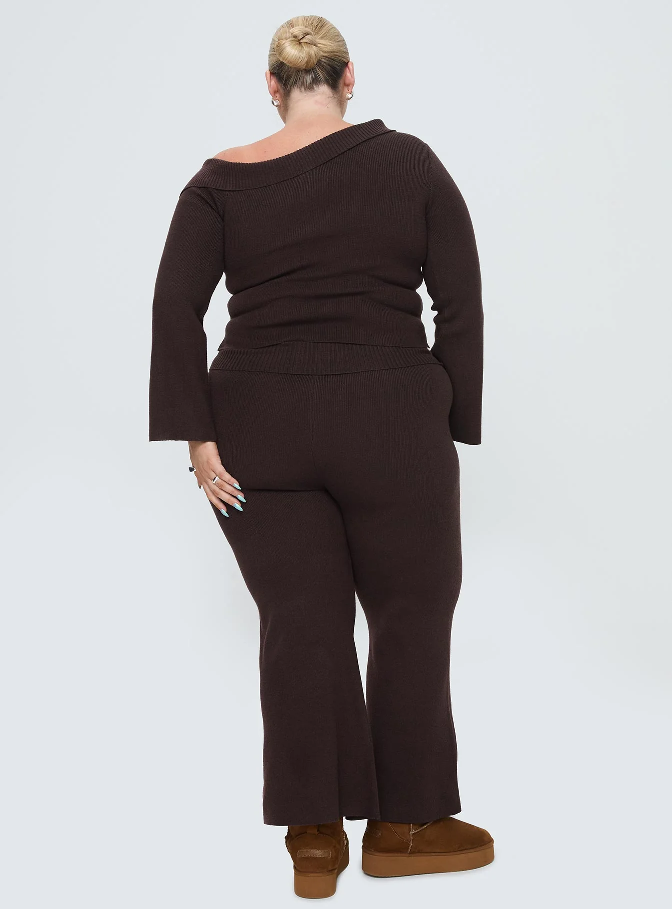 Try Me Knit Pants Chocolate Curve - Image 5