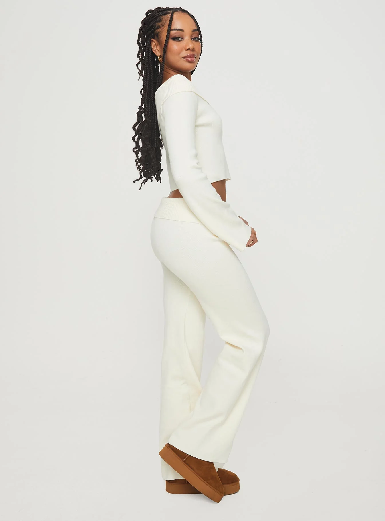 Try Me Knit Pants Cream - Image 4