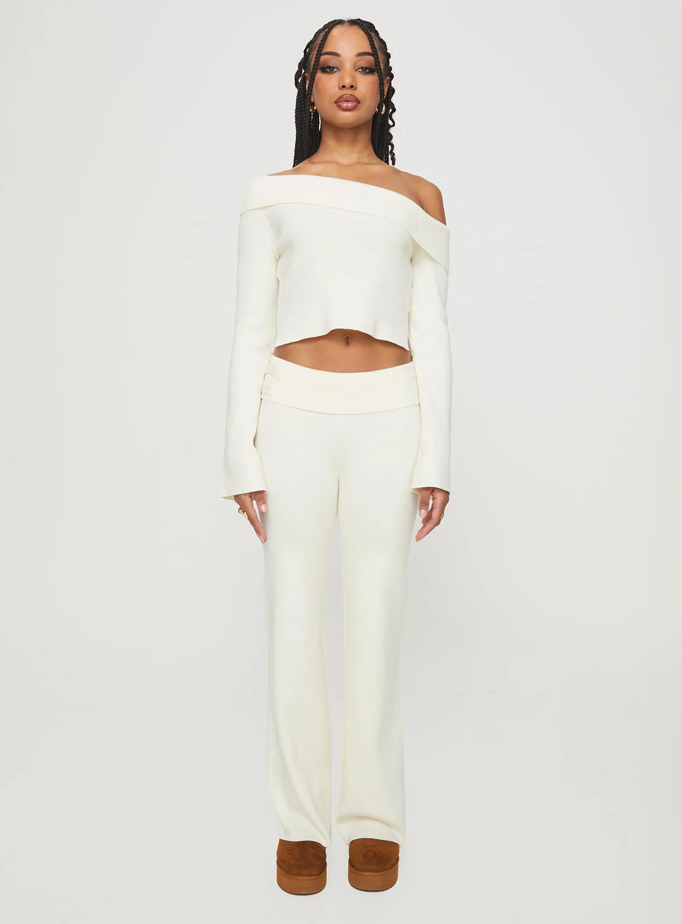 Try Me Knit Pants Cream - Image 7