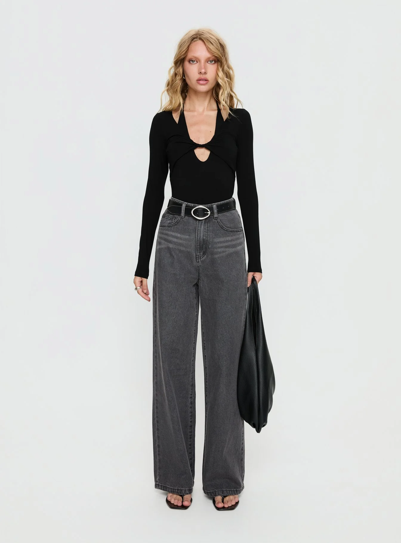 Tulia Long Sleeve Layered Bodysuit Black - Image 7