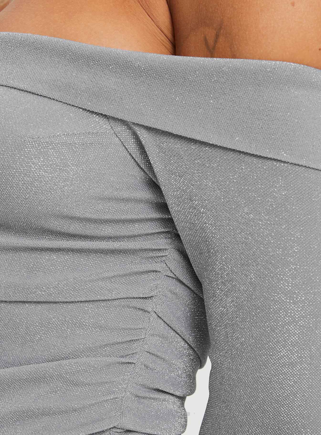 Tullo Off The Shoulder Bodysuit Grey - Image 5