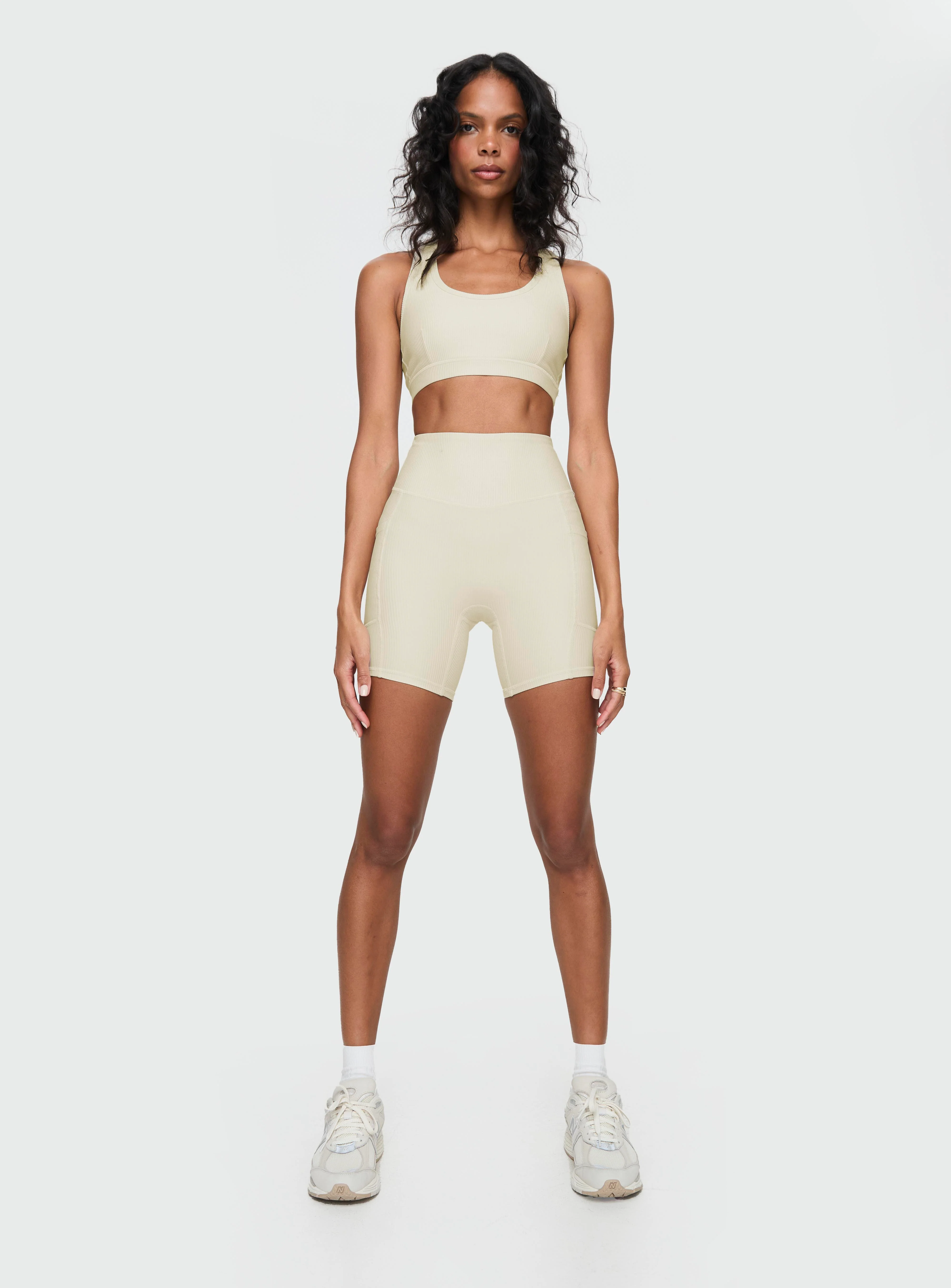 Turbo Activewear Rib Top Latte - Image 7