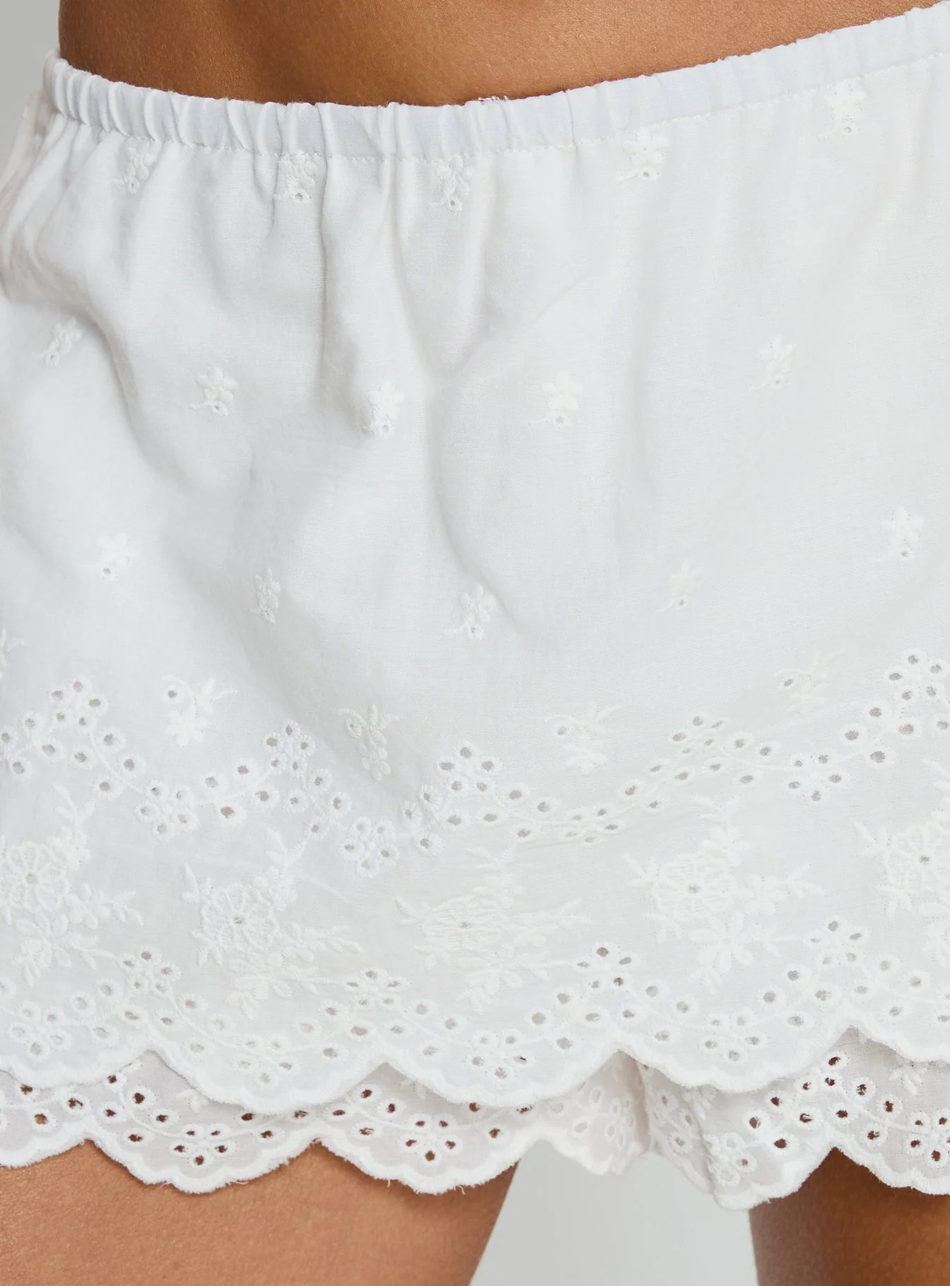 Twin Spirit Broderie Skort White - Image 6