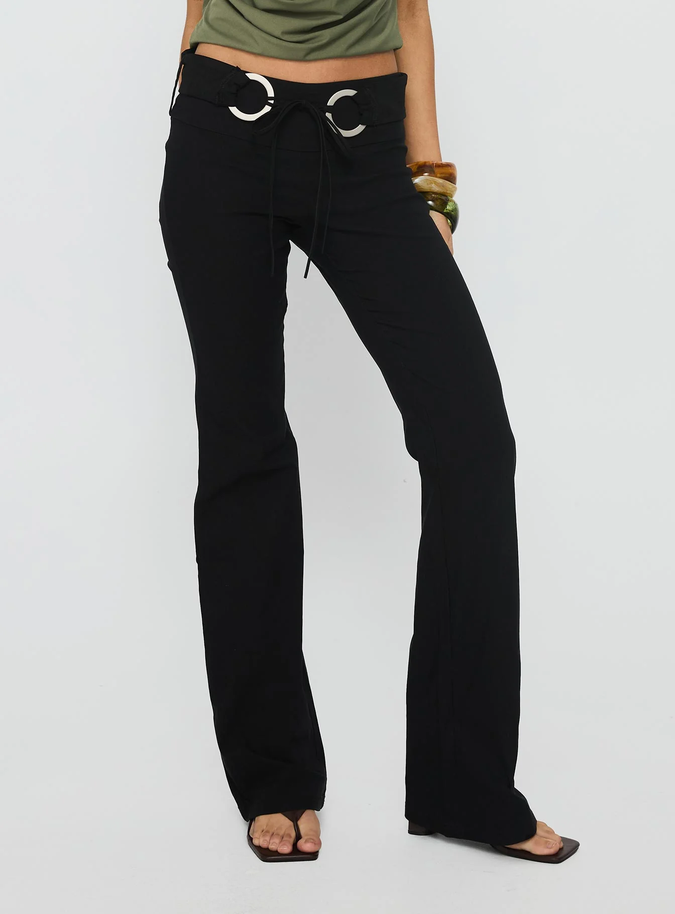 Twinflame Low Rise Hardware Pants Black - Image 2