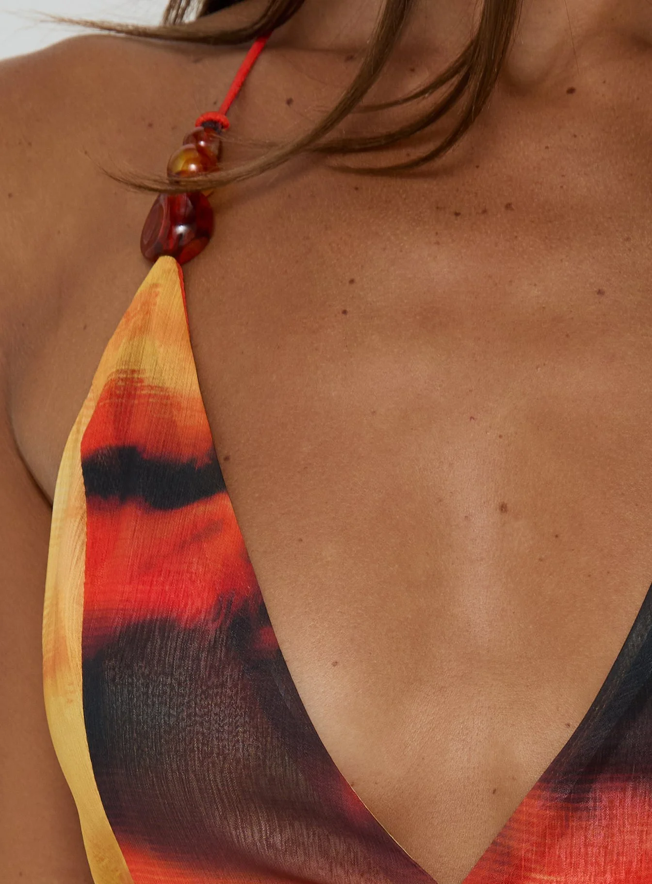 Two Tides Halter Wrap Mini Dress Sunset - Image 6