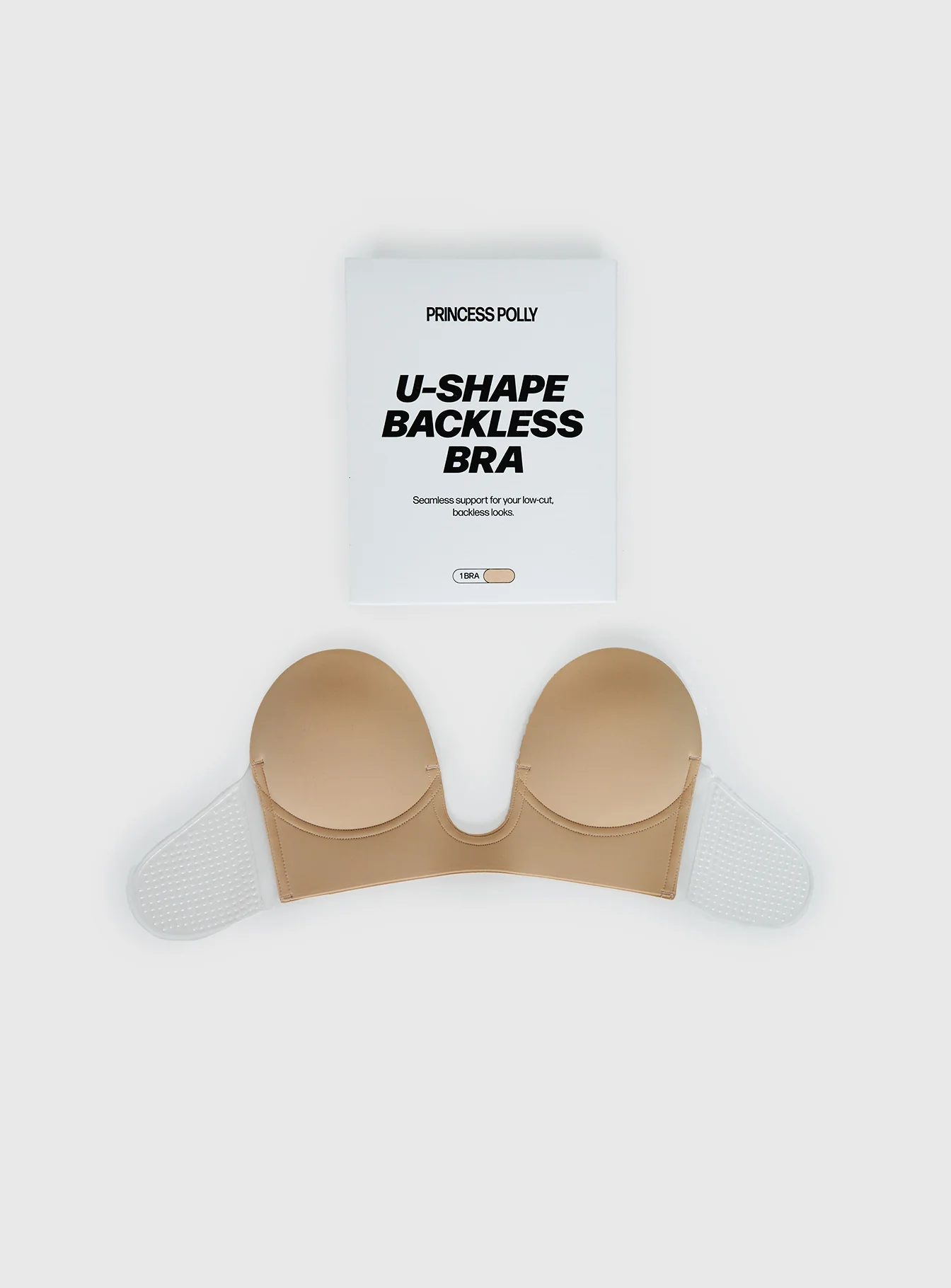 U-Shape Backless Bra Beige - Image 3