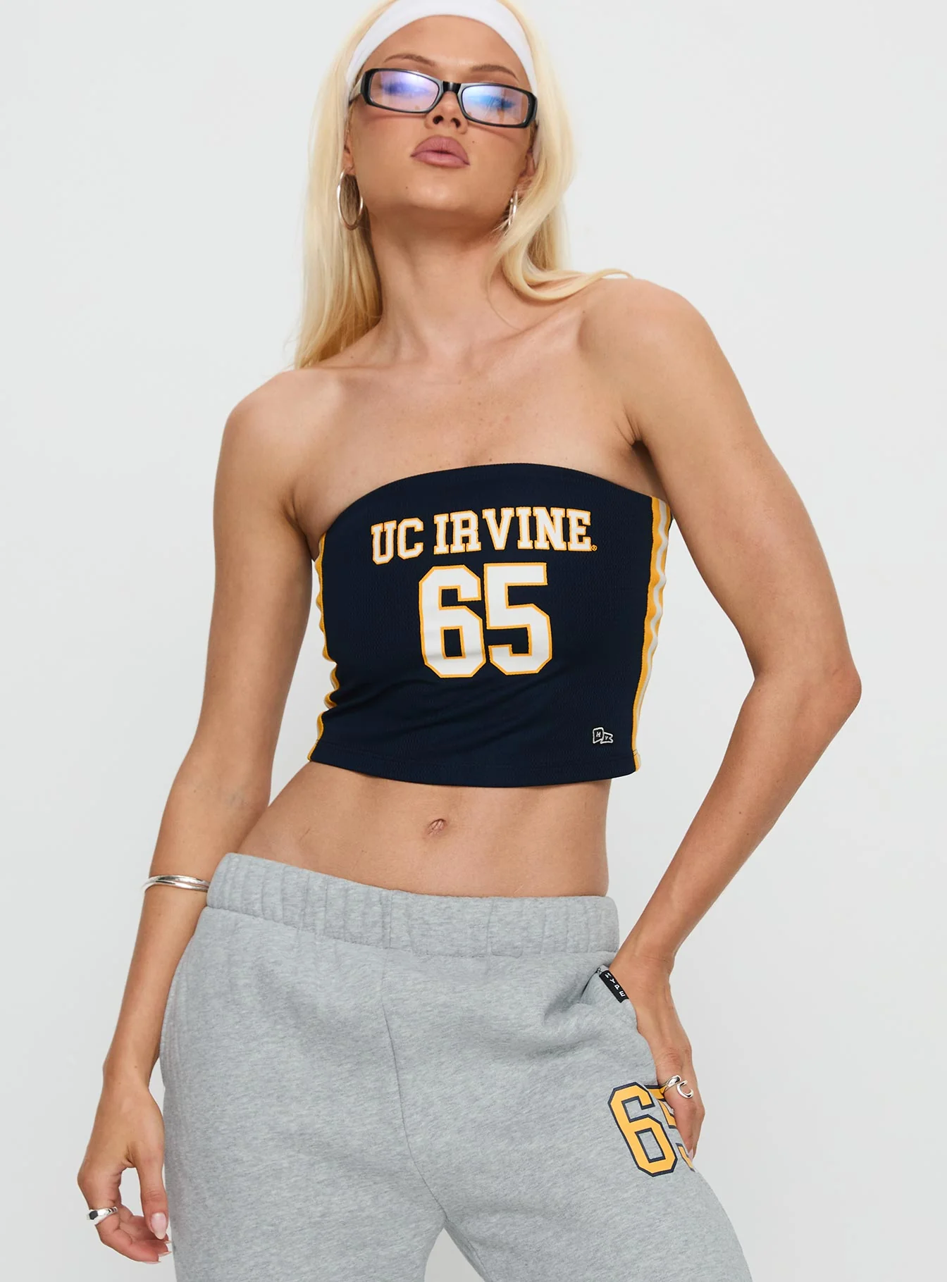 UC Irvine Jersey Tube Top Blue - Image 2