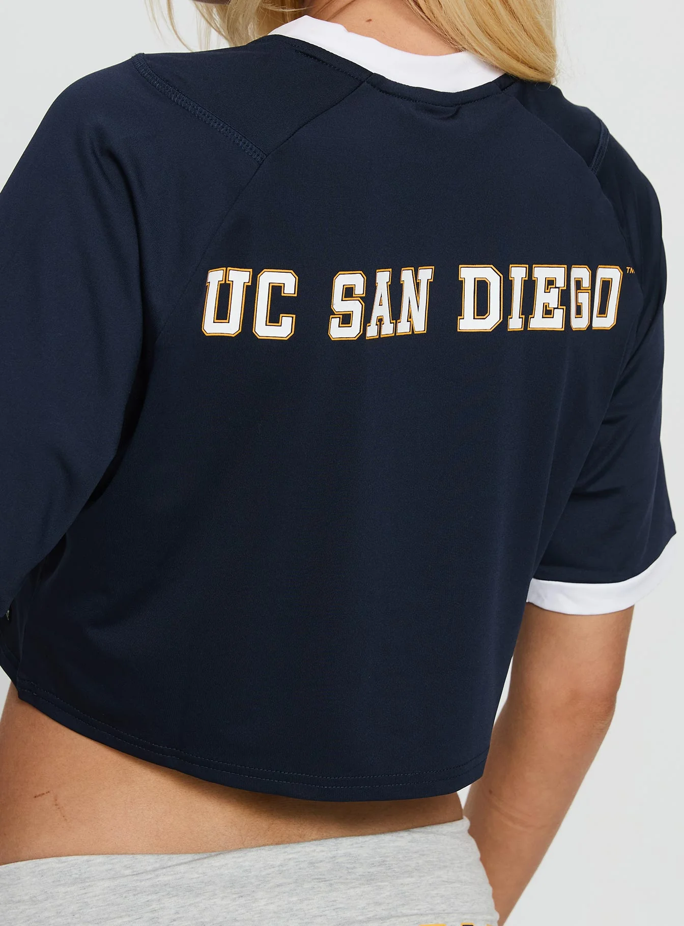 UC San Diego Cropped Soccer Jersey Tee Blue - Image 5